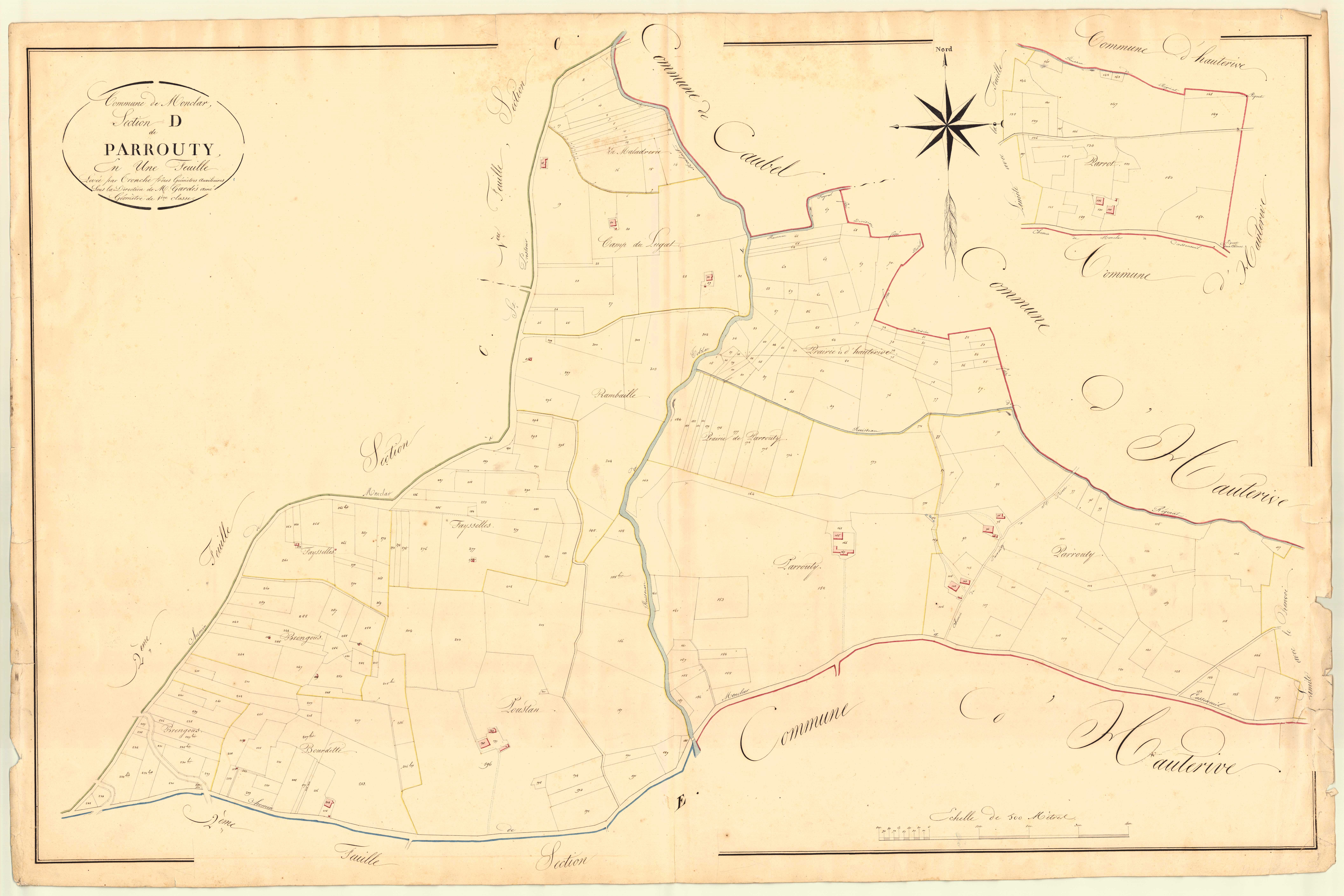 Plan napoléonien, atlas-D Parrouty, Monclar-d’Agenais
