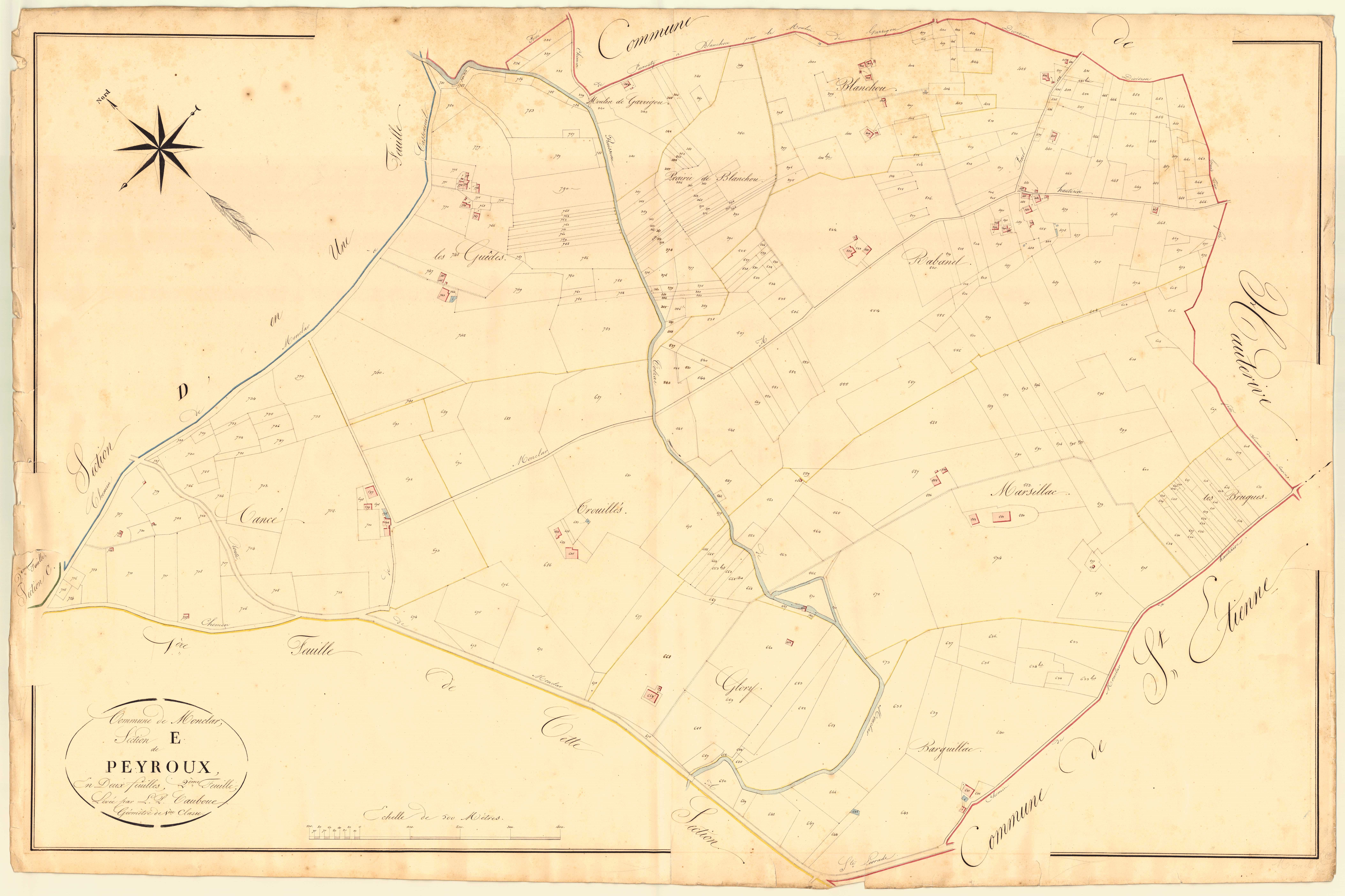 Plan napoléonien, atlas-E2 Peyroux, Monclar-d’Agenais