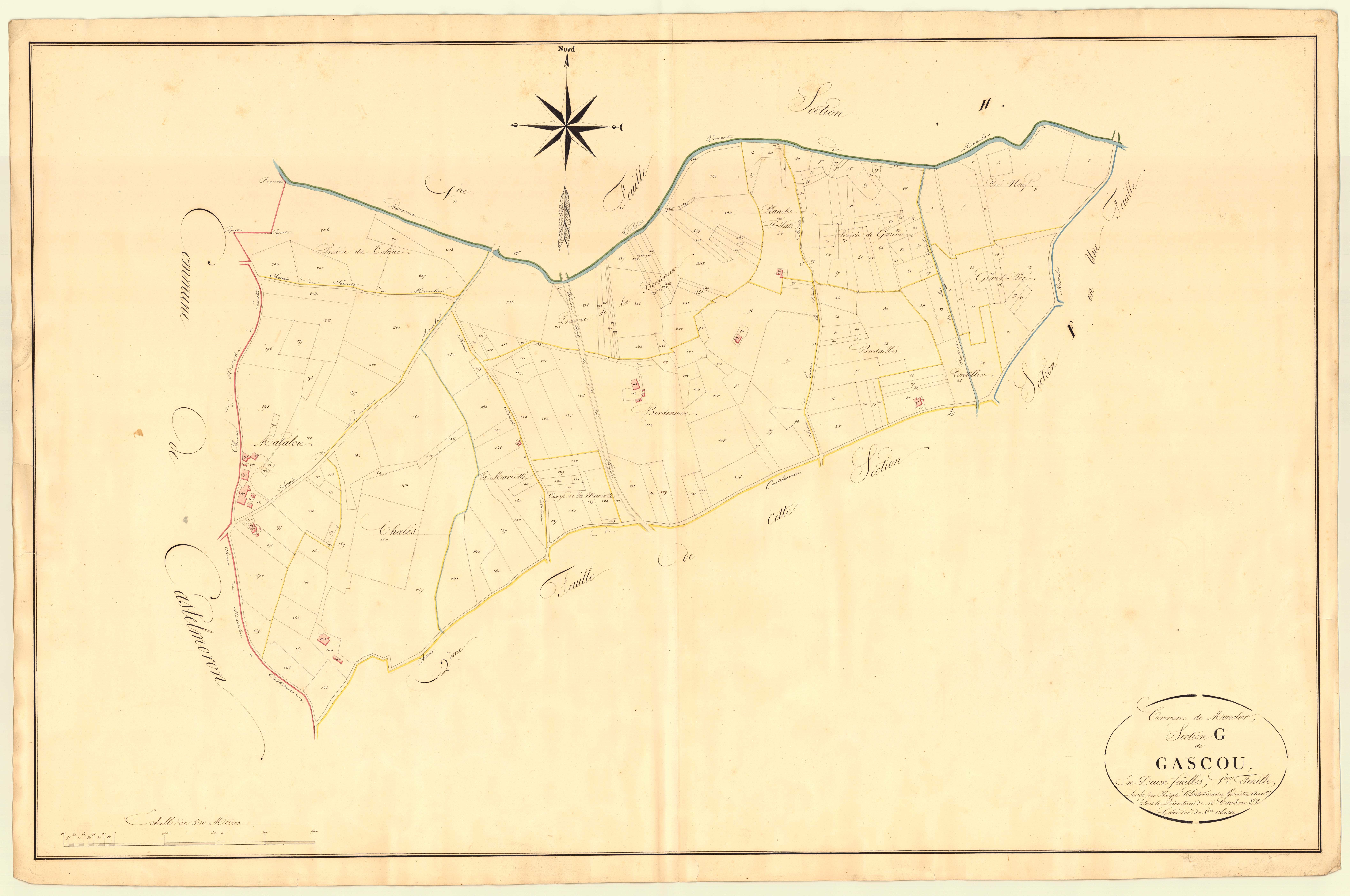 Plan napoléonien, atlas-G1 Gascou, Monclar-d’Agenais
