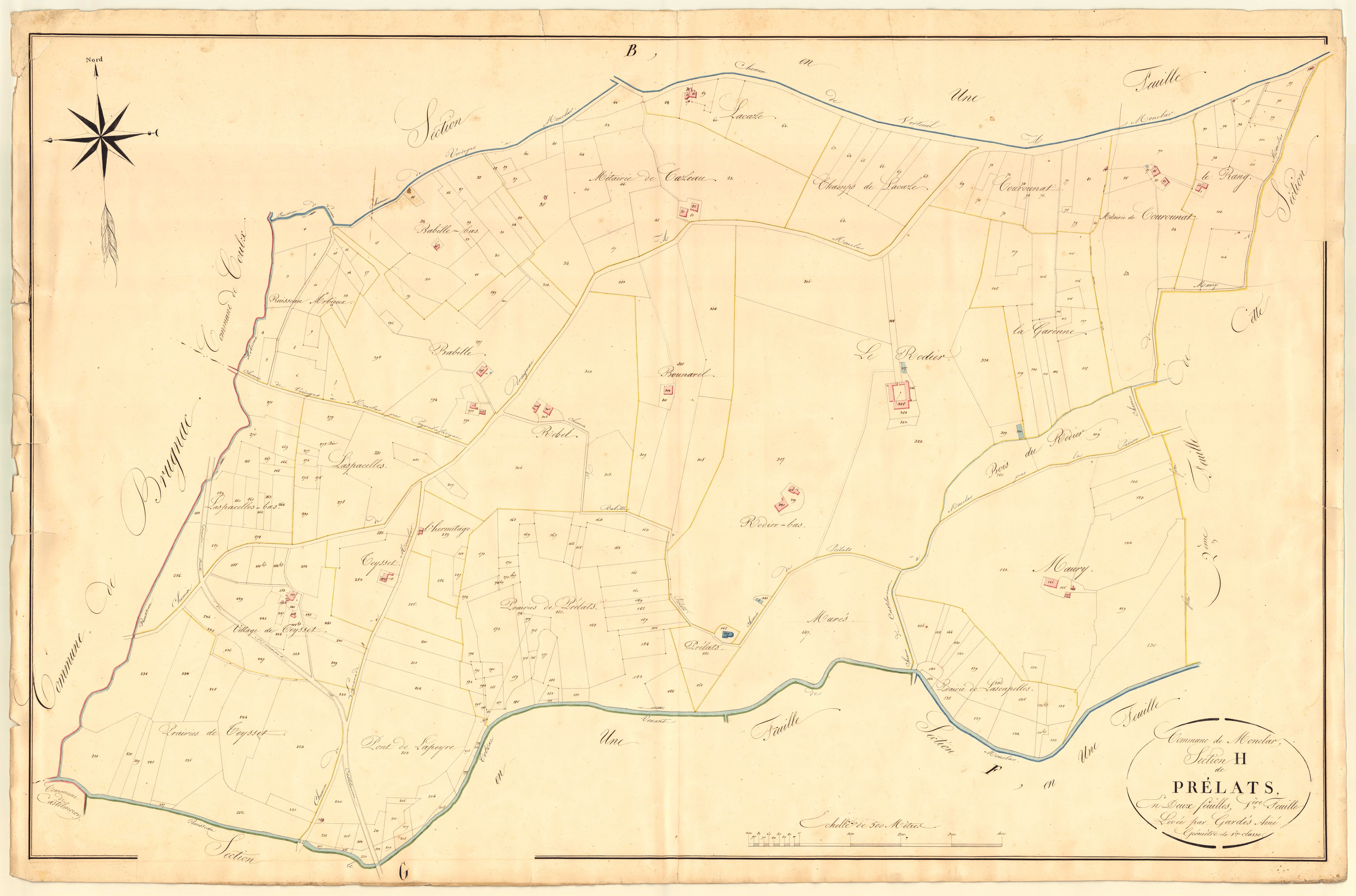 Plan napoléonien, atlas-H1 Prélats, Monclar-d’Agenais