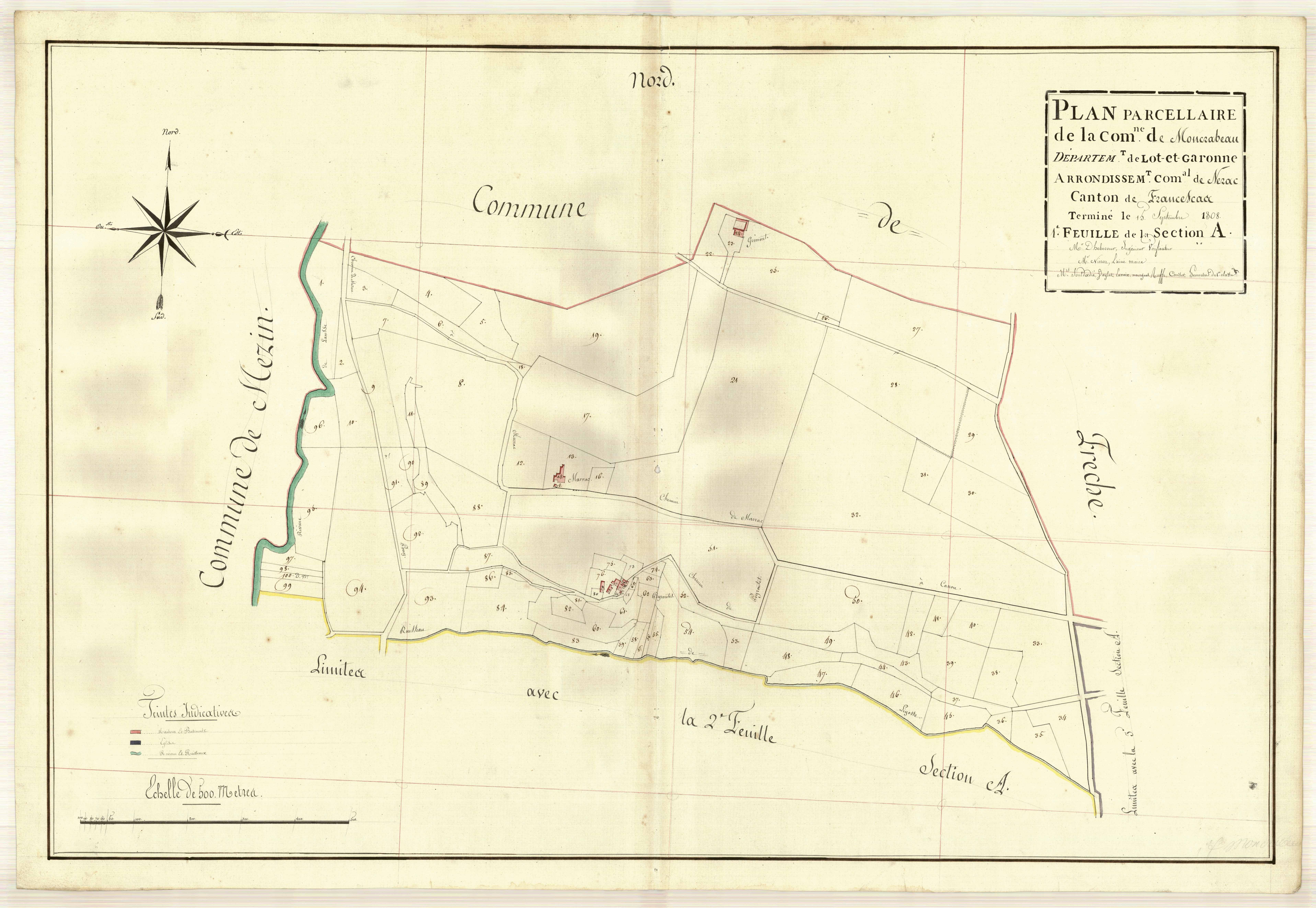Plan primitif, atlas-A1 Pouy, Moncrabeau