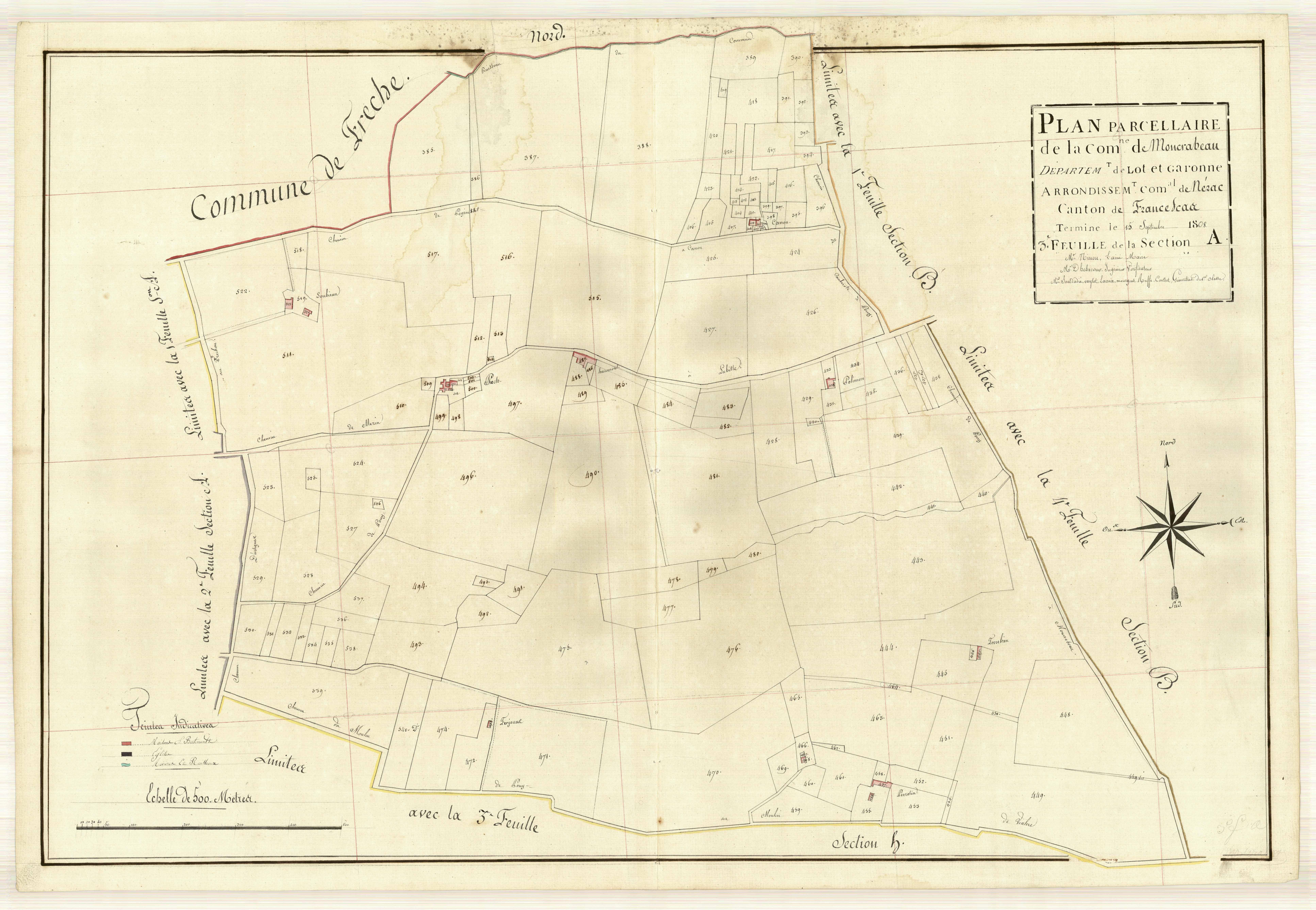 Plan primitif, atlas-A3 Pouy, Moncrabeau