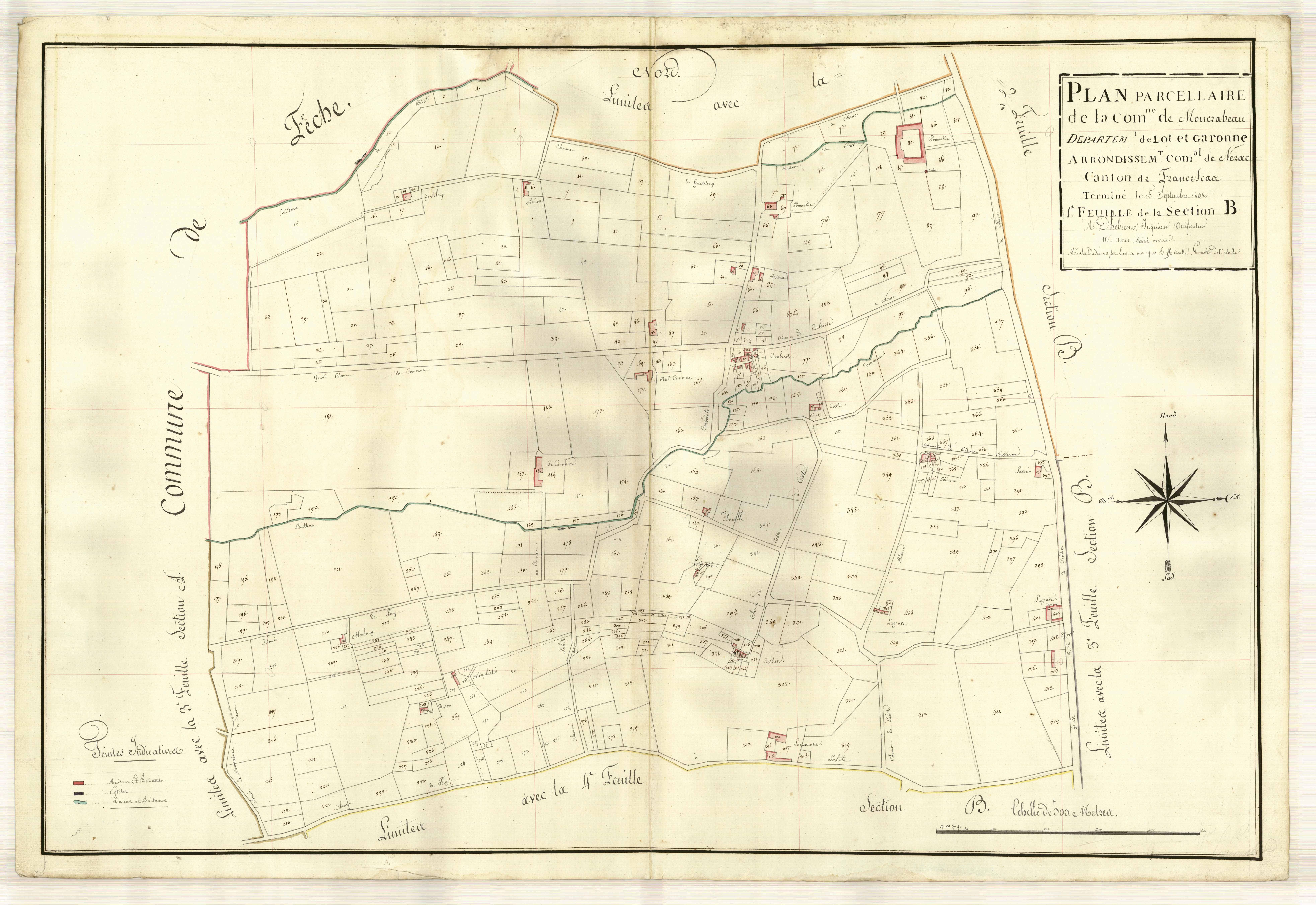 Plan primitif, atlas-B1 Lahite, Moncrabeau