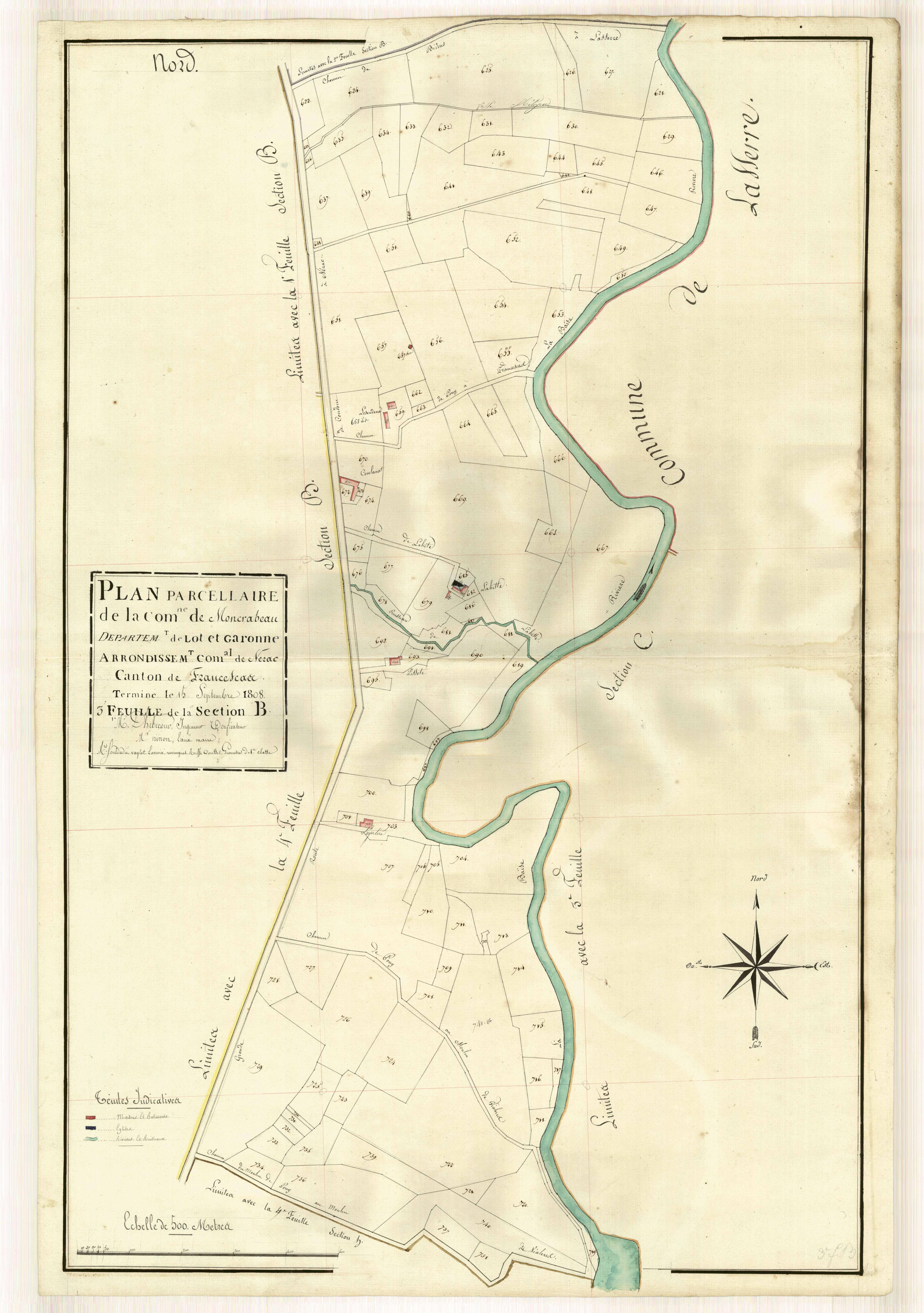 Plan primitif, atlas-B3 Lahite, Moncrabeau