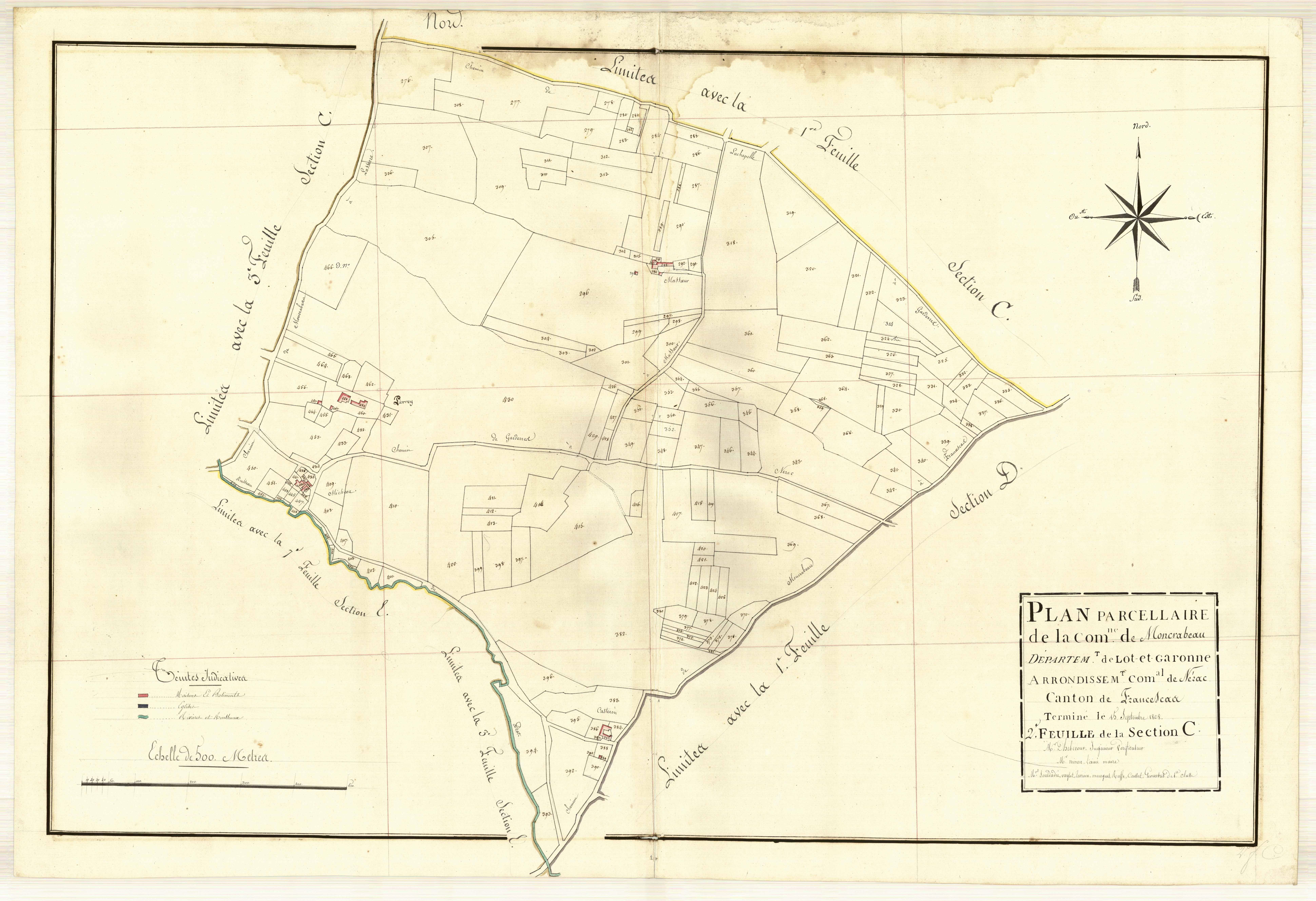 Plan primitif, atlas-C2 Vialère, Moncrabeau