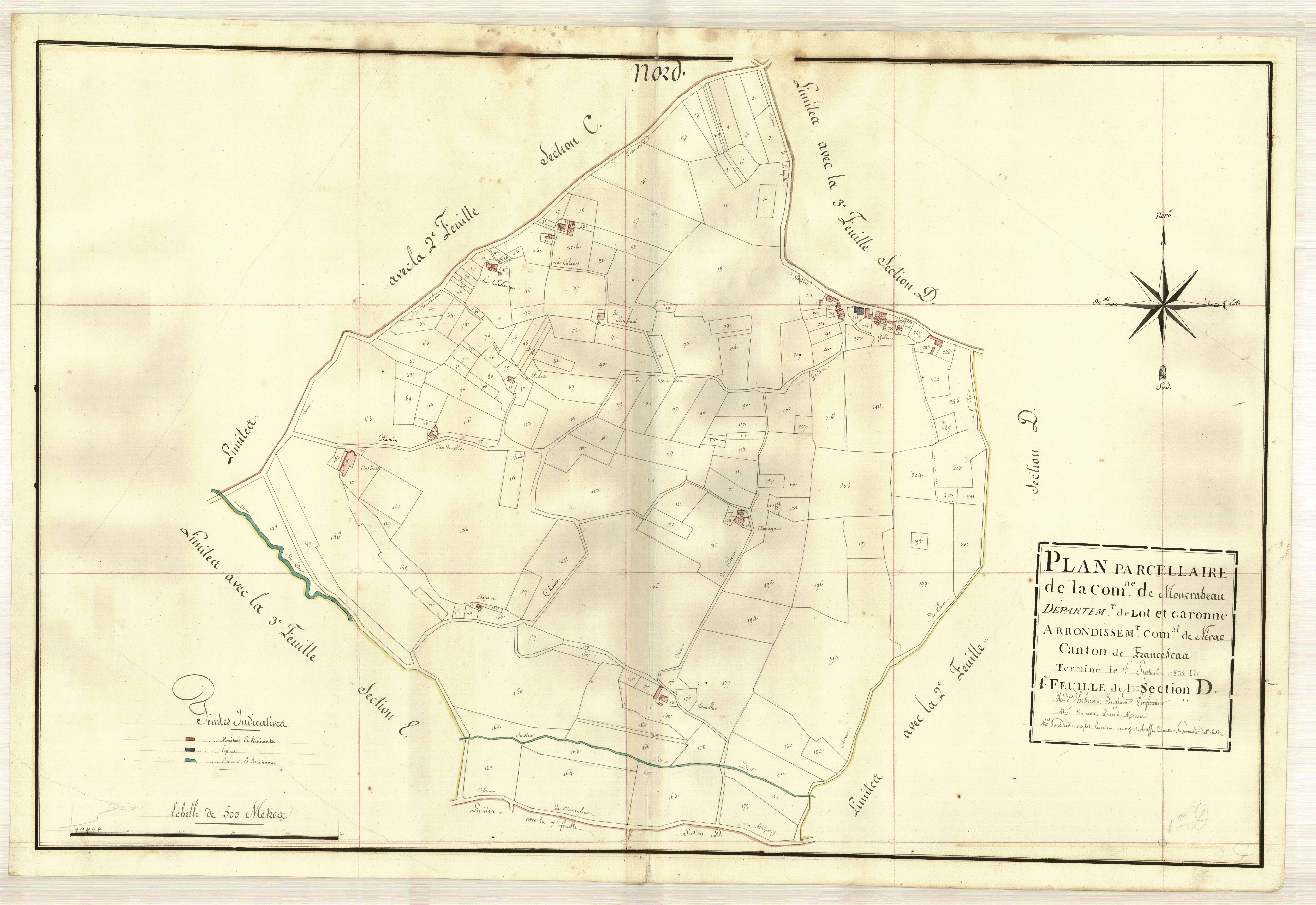 Plan primitif, atlas-D1 Saint-Cirice, Moncrabeau