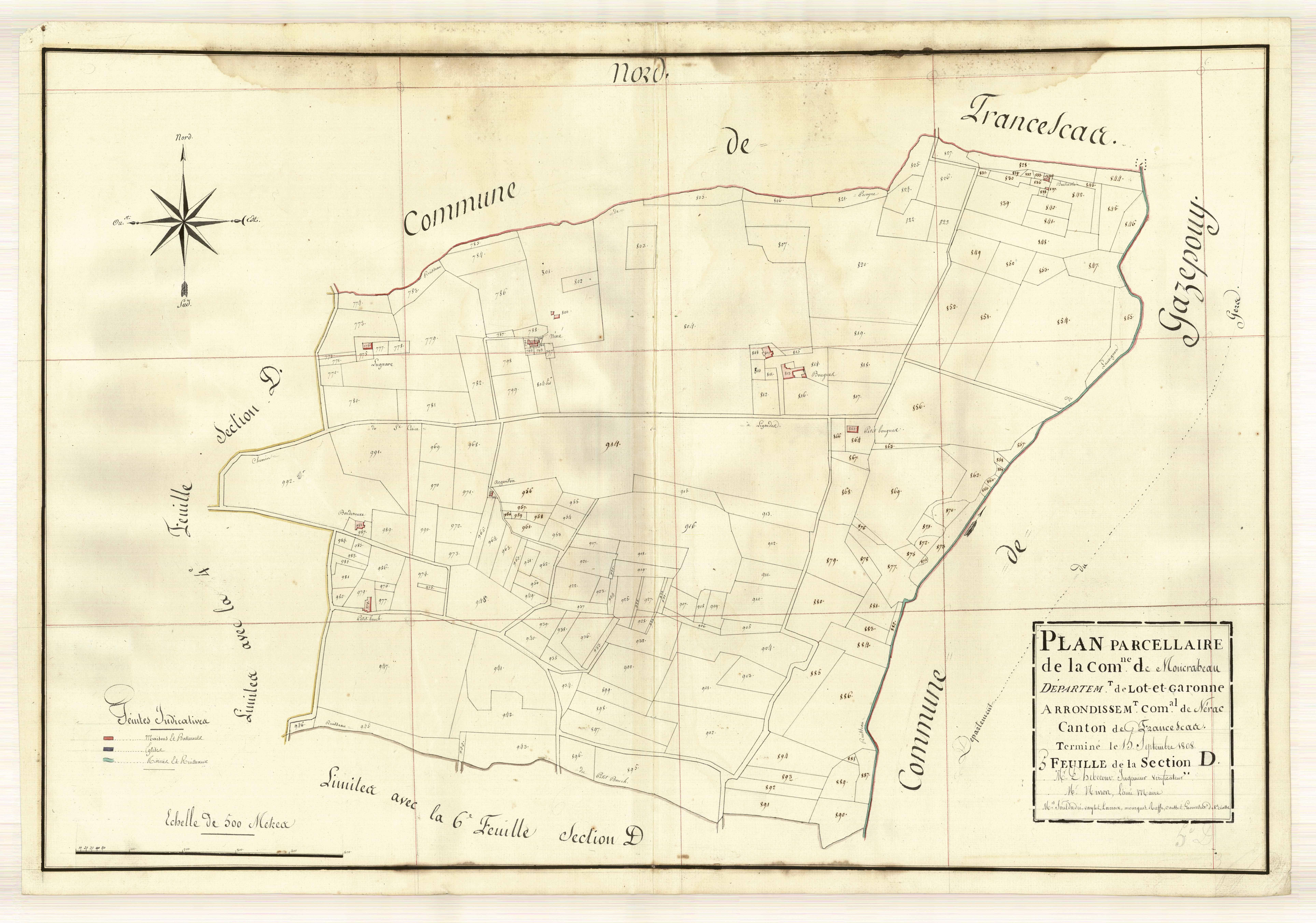 Plan primitif, atlas-D5 Saint-Cirice, Moncrabeau