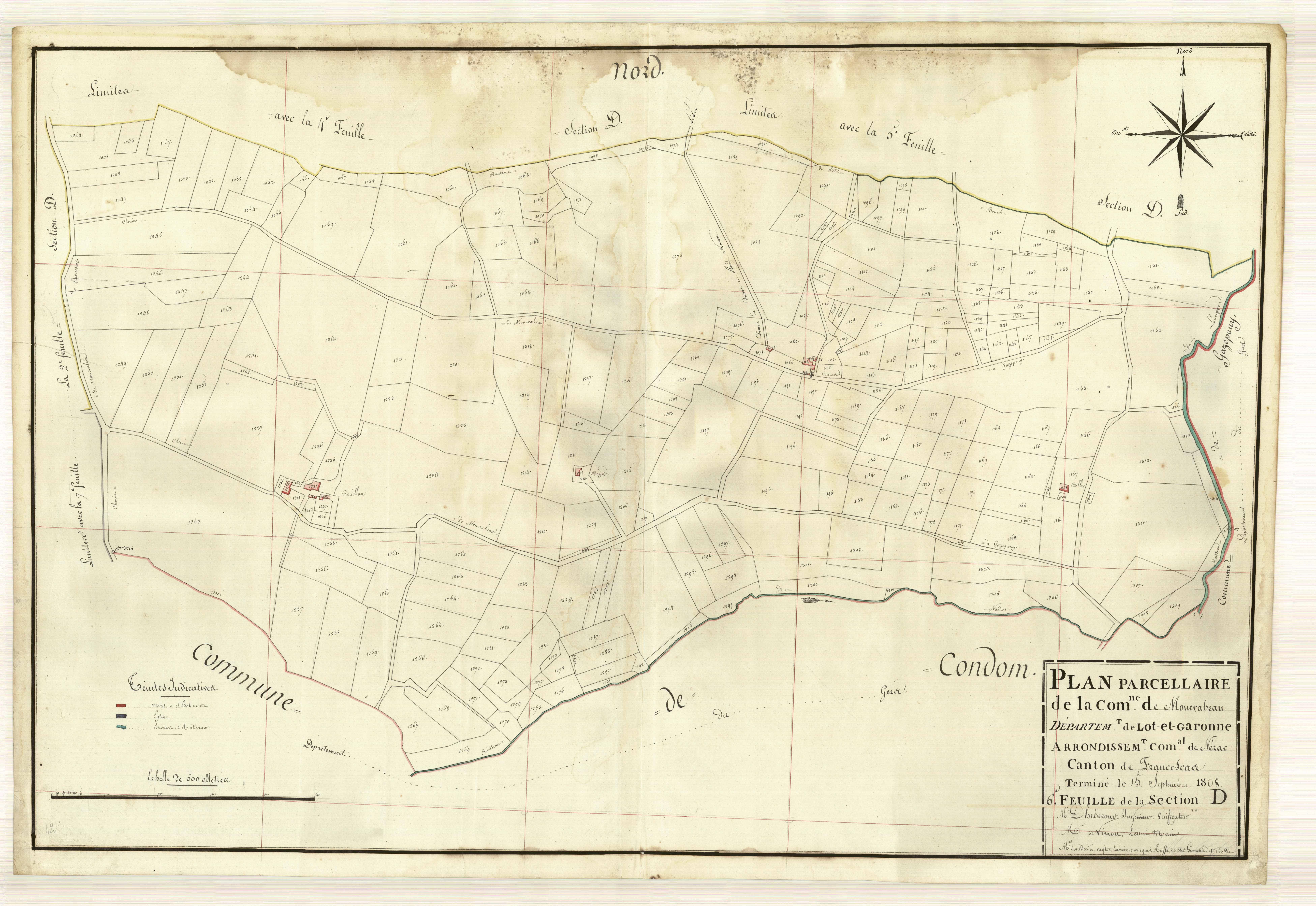 Plan primitif, atlas-D6 Saint-Cirice, Moncrabeau