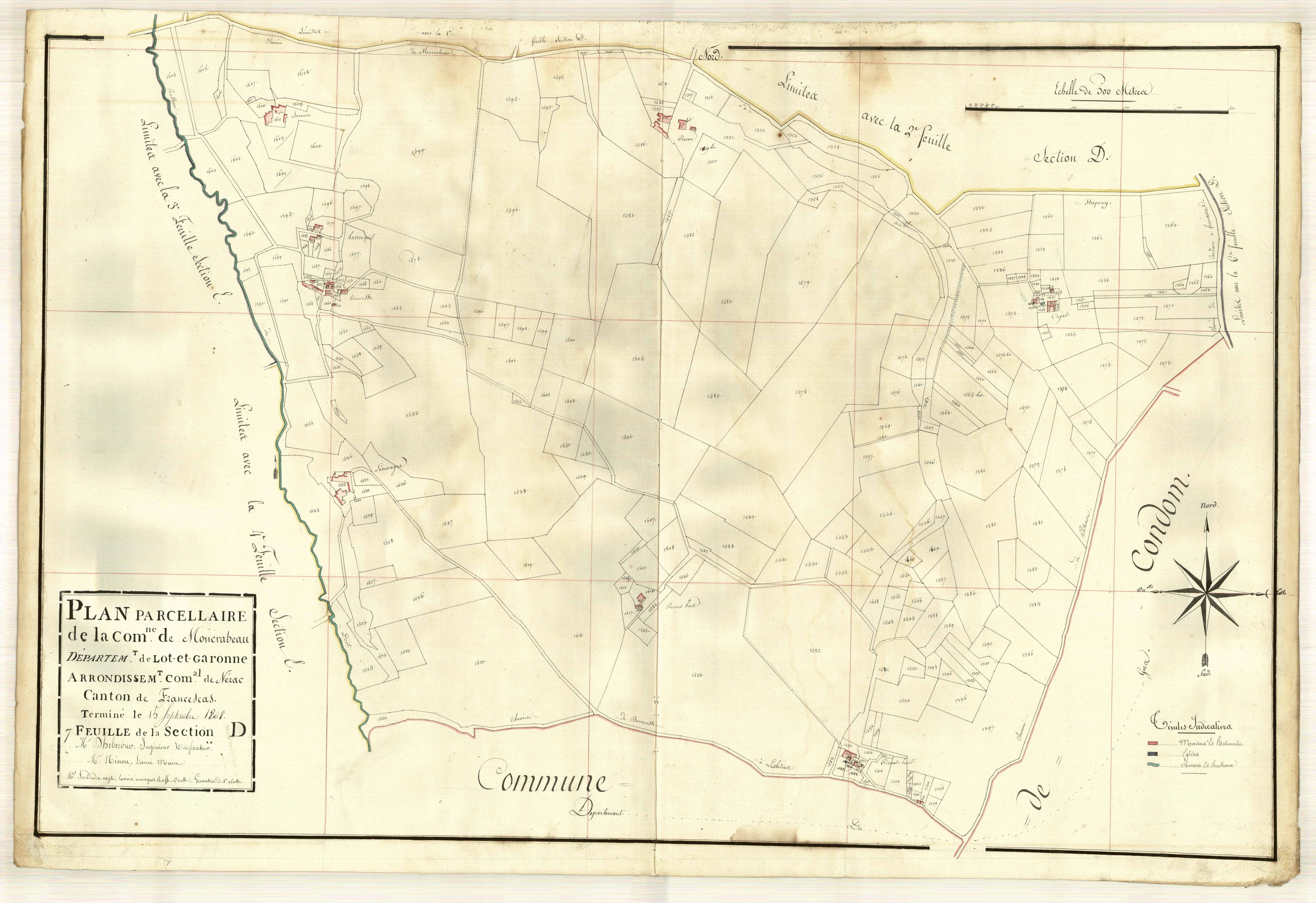 Plan primitif, atlas-D7 Saint-Cirice, Moncrabeau