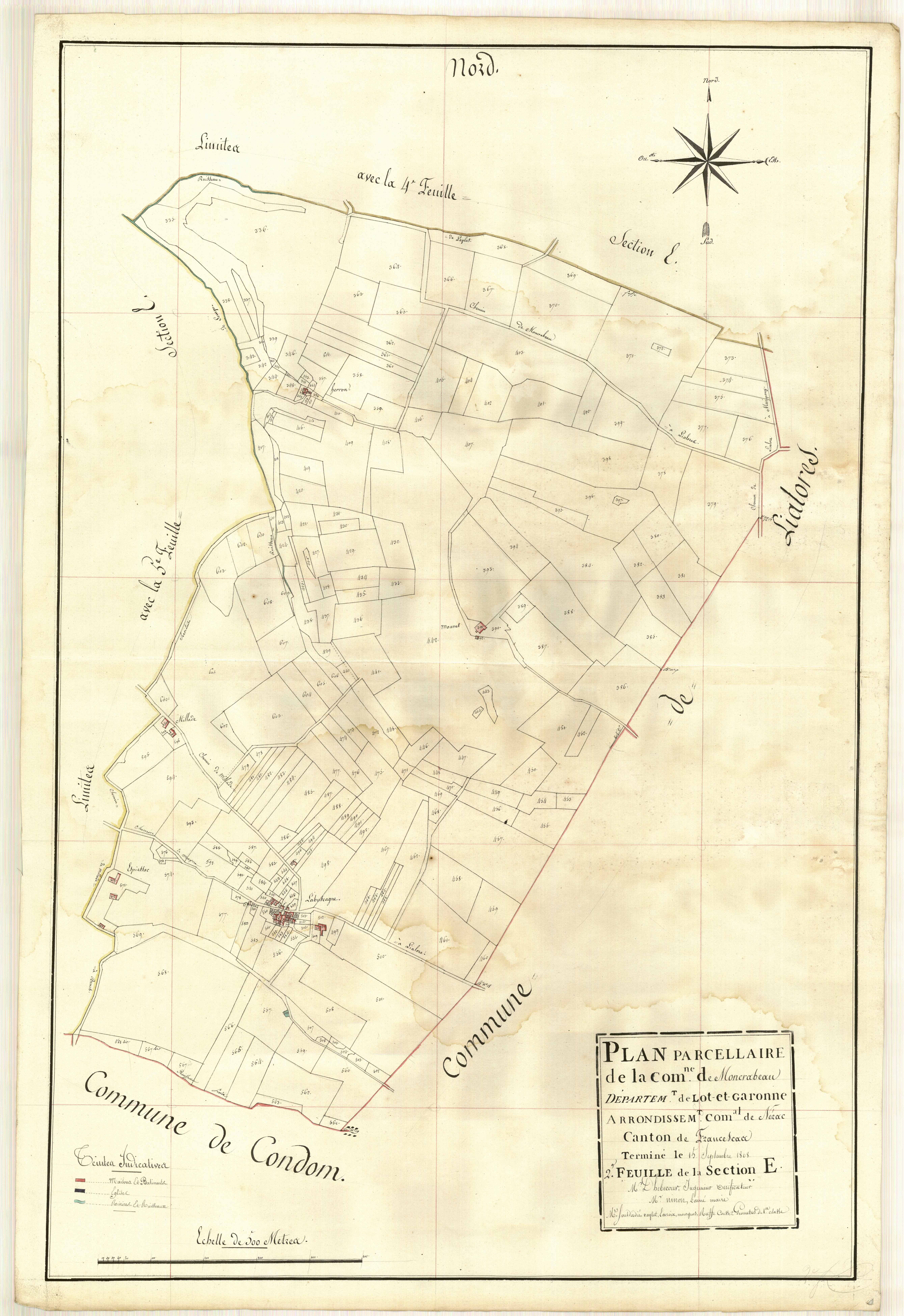 Plan primitif, atlas-E2 Moncrabeau, Moncrabeau