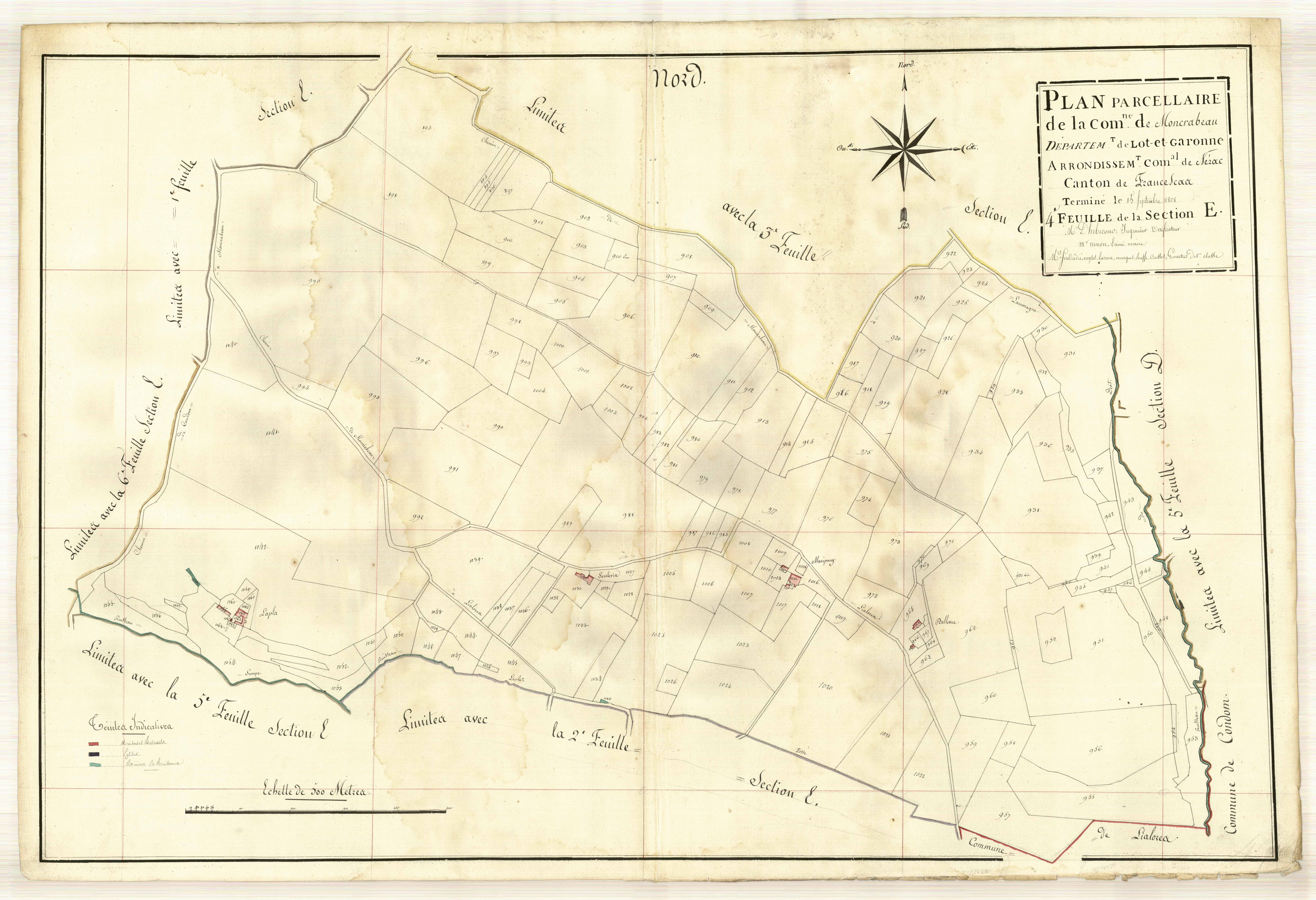 Plan primitif, atlas-E4 Moncrabeau, Moncrabeau