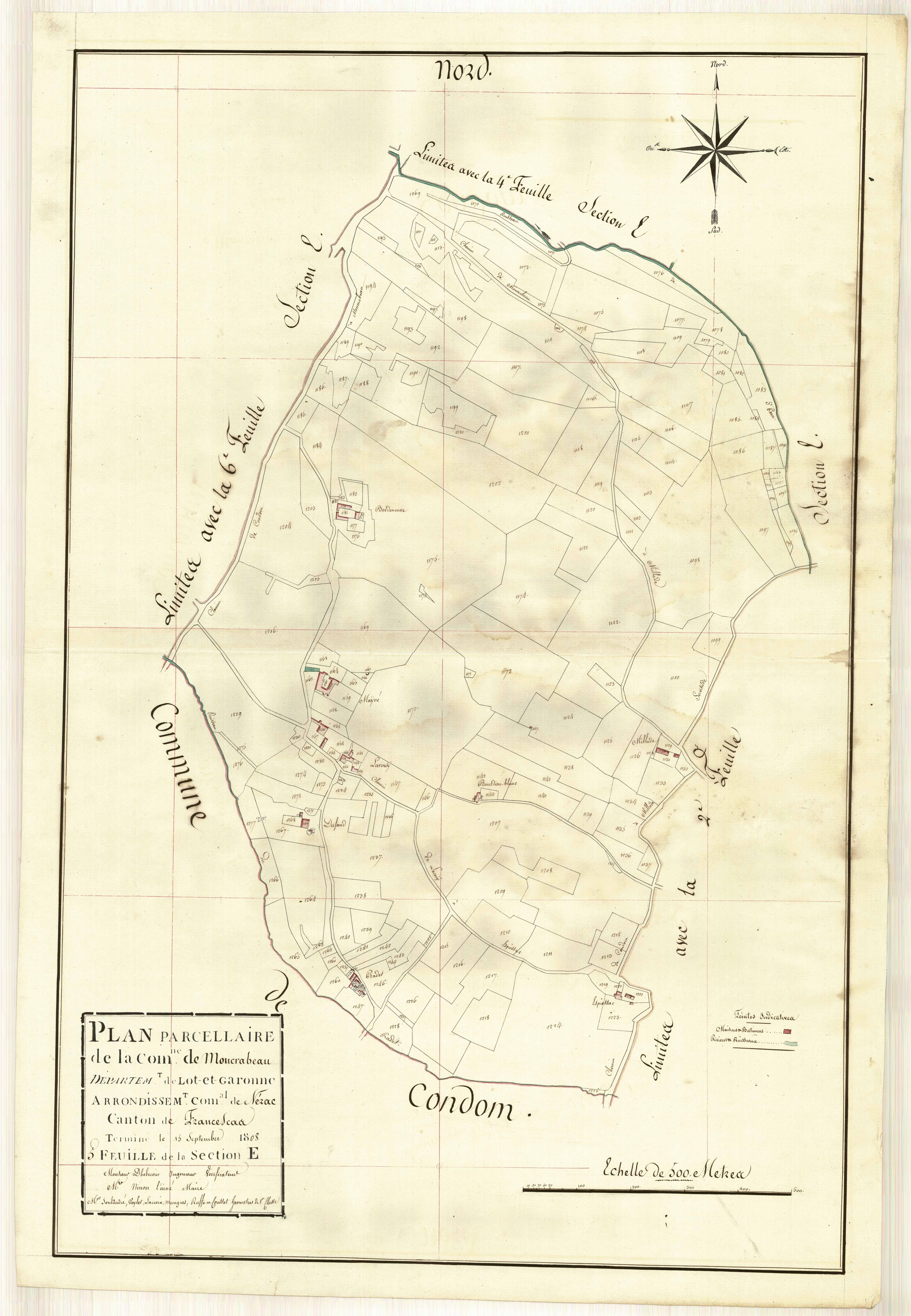 Plan primitif, atlas-E5 Moncrabeau, Moncrabeau