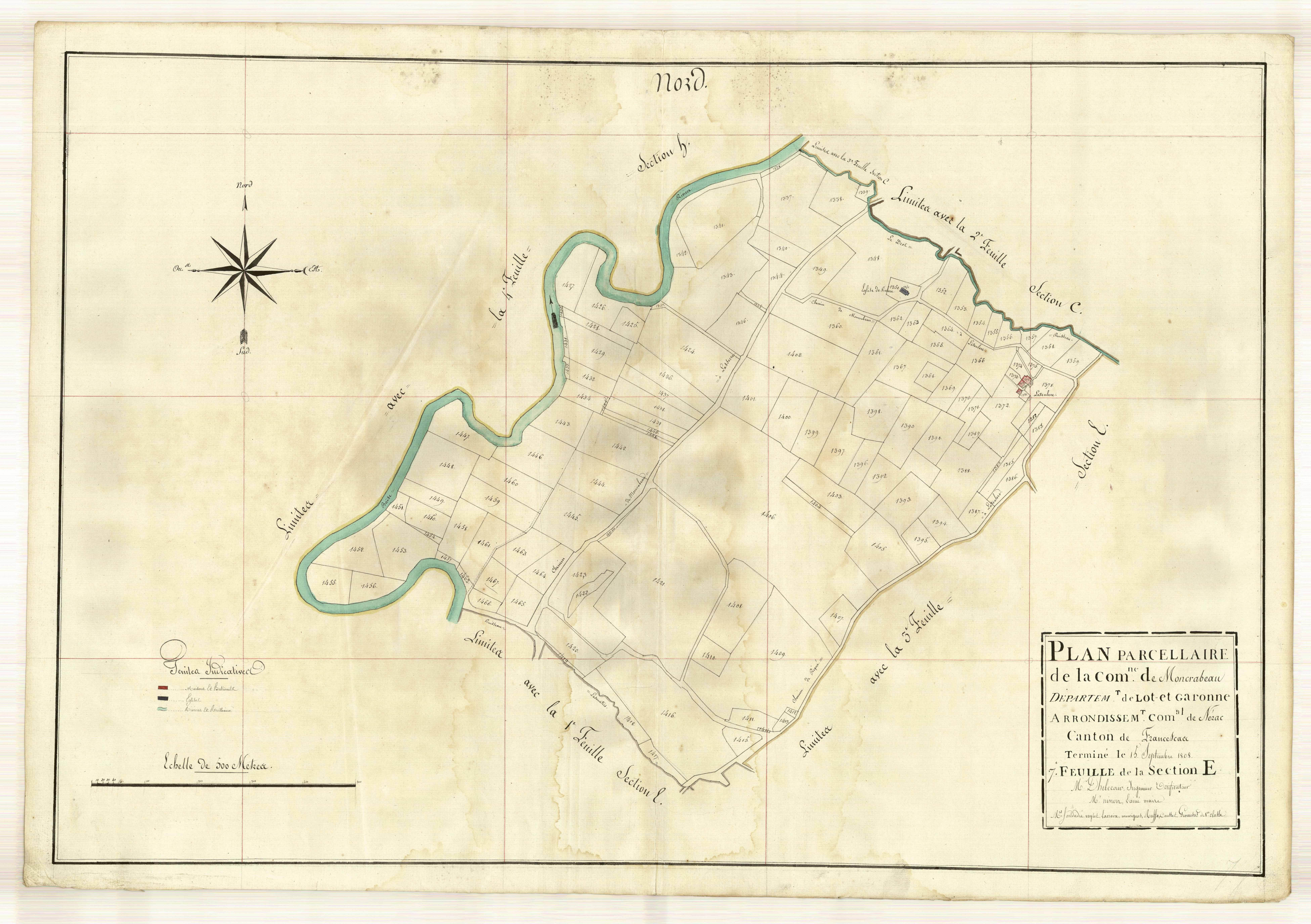Plan primitif, atlas-E7 Moncrabeau, Moncrabeau