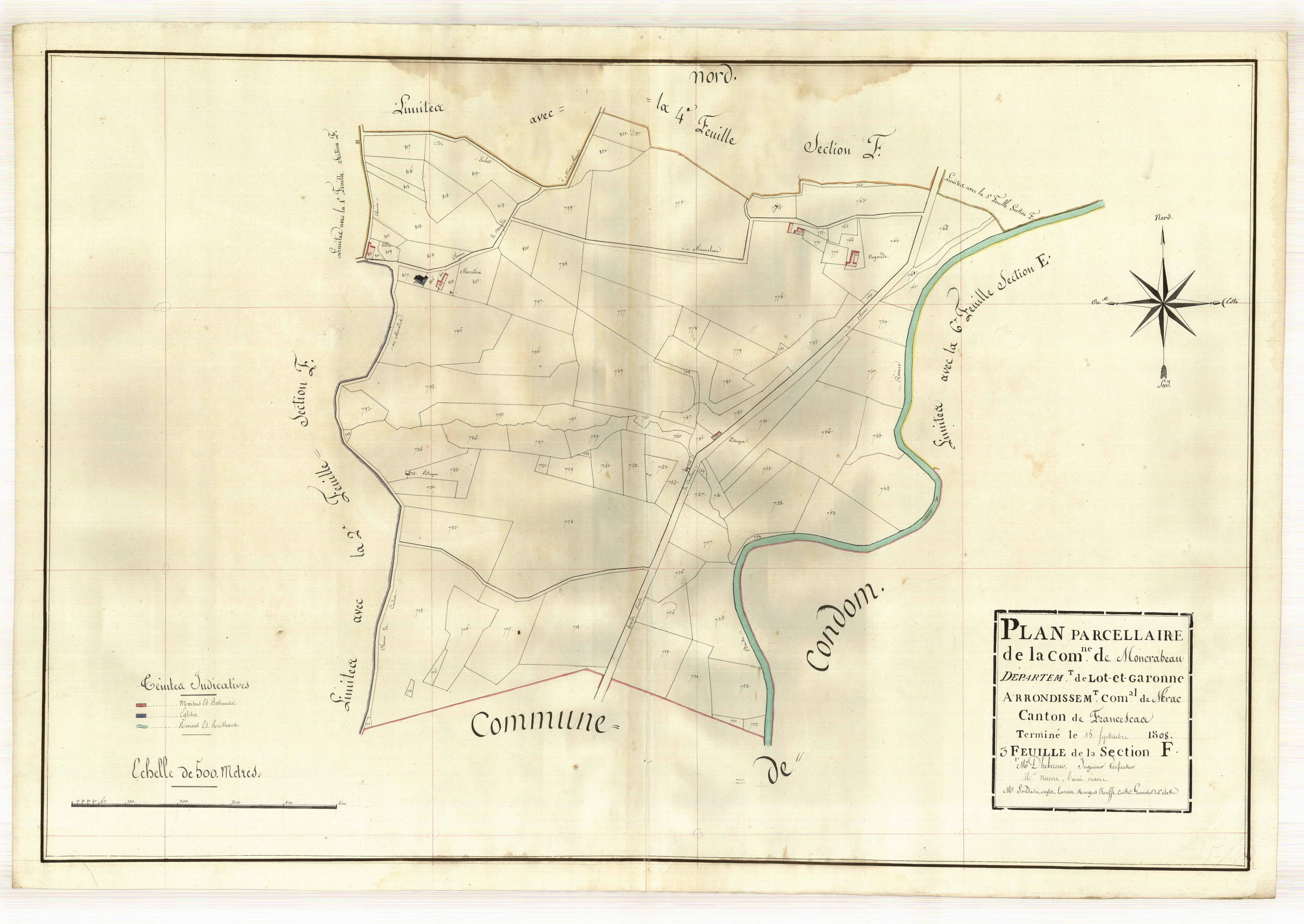 Plan primitif, atlas-F3 Marcadis, Moncrabeau