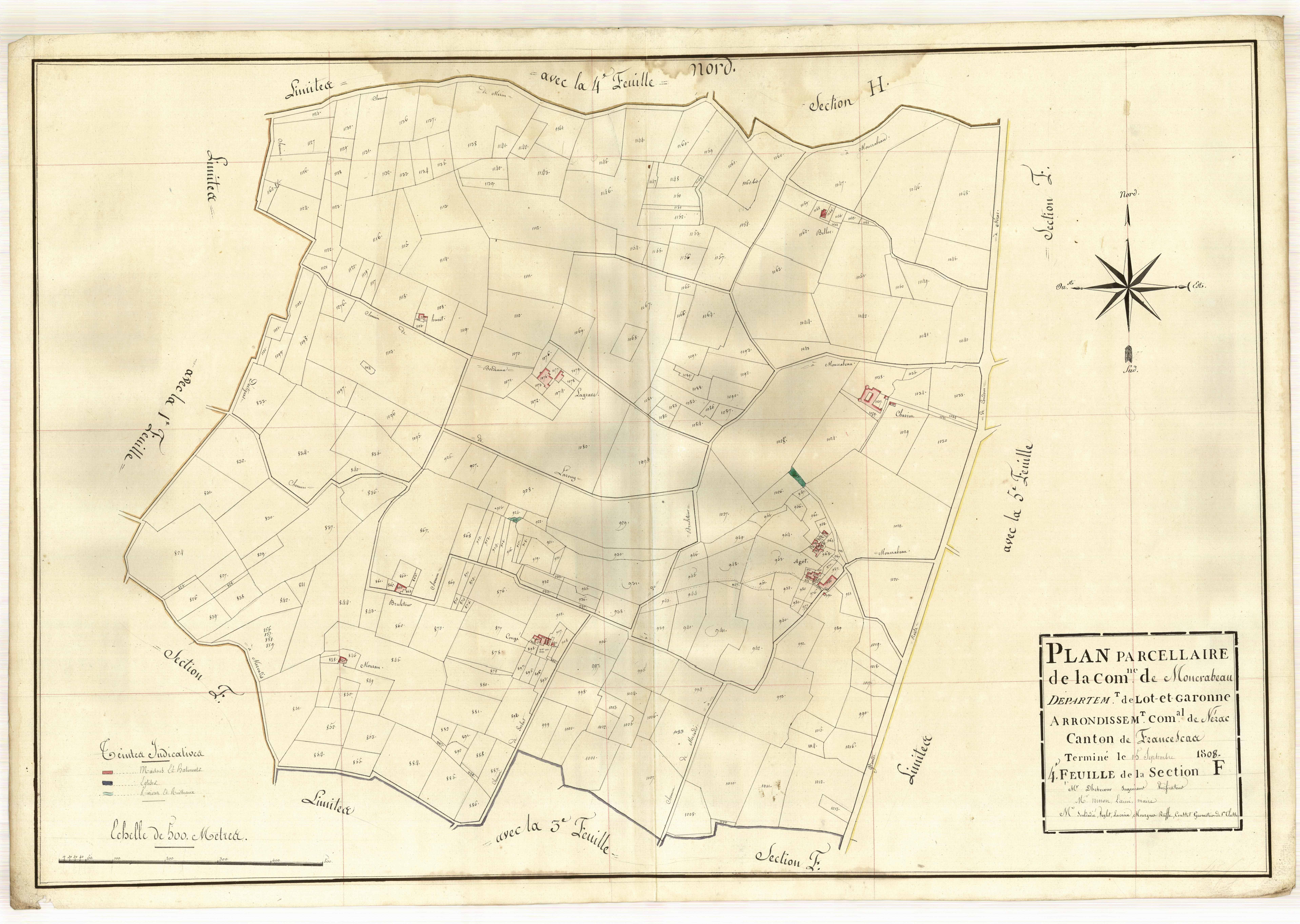 Plan primitif, atlas-F4 Marcadis, Moncrabeau
