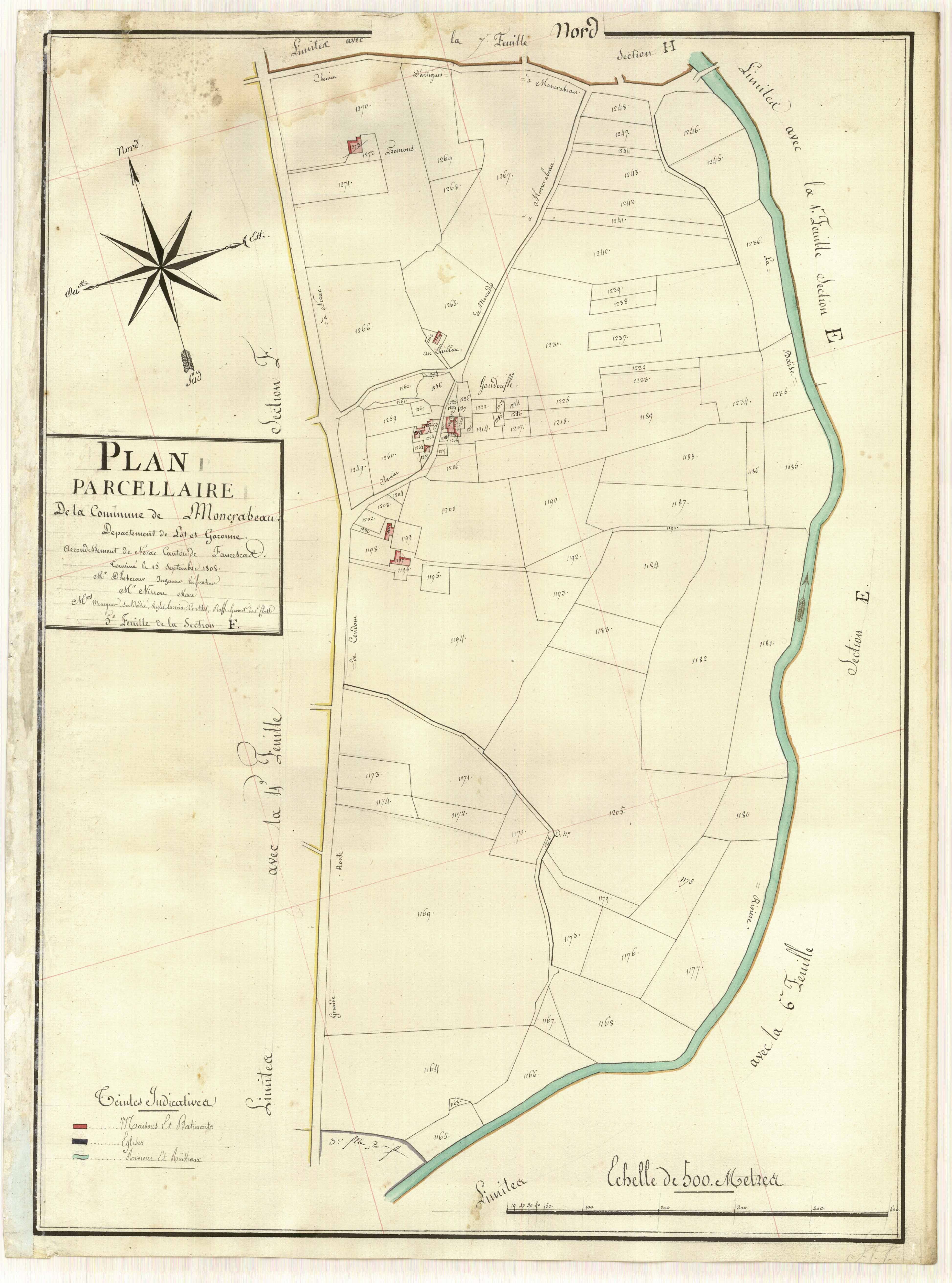 Plan primitif, atlas-F5 Marcadis, Moncrabeau