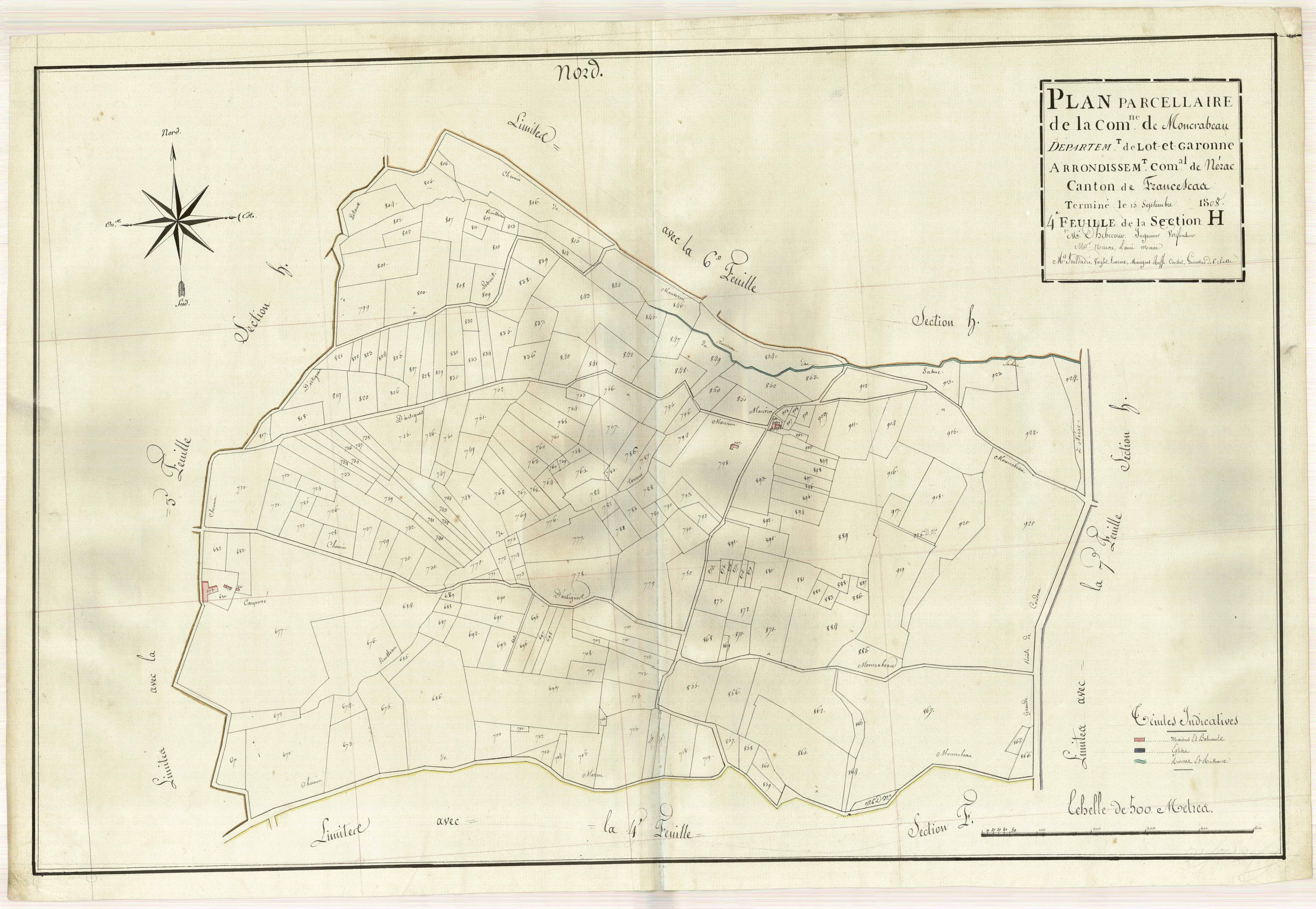 Plan primitif, atlas-H4 Artigues, Moncrabeau