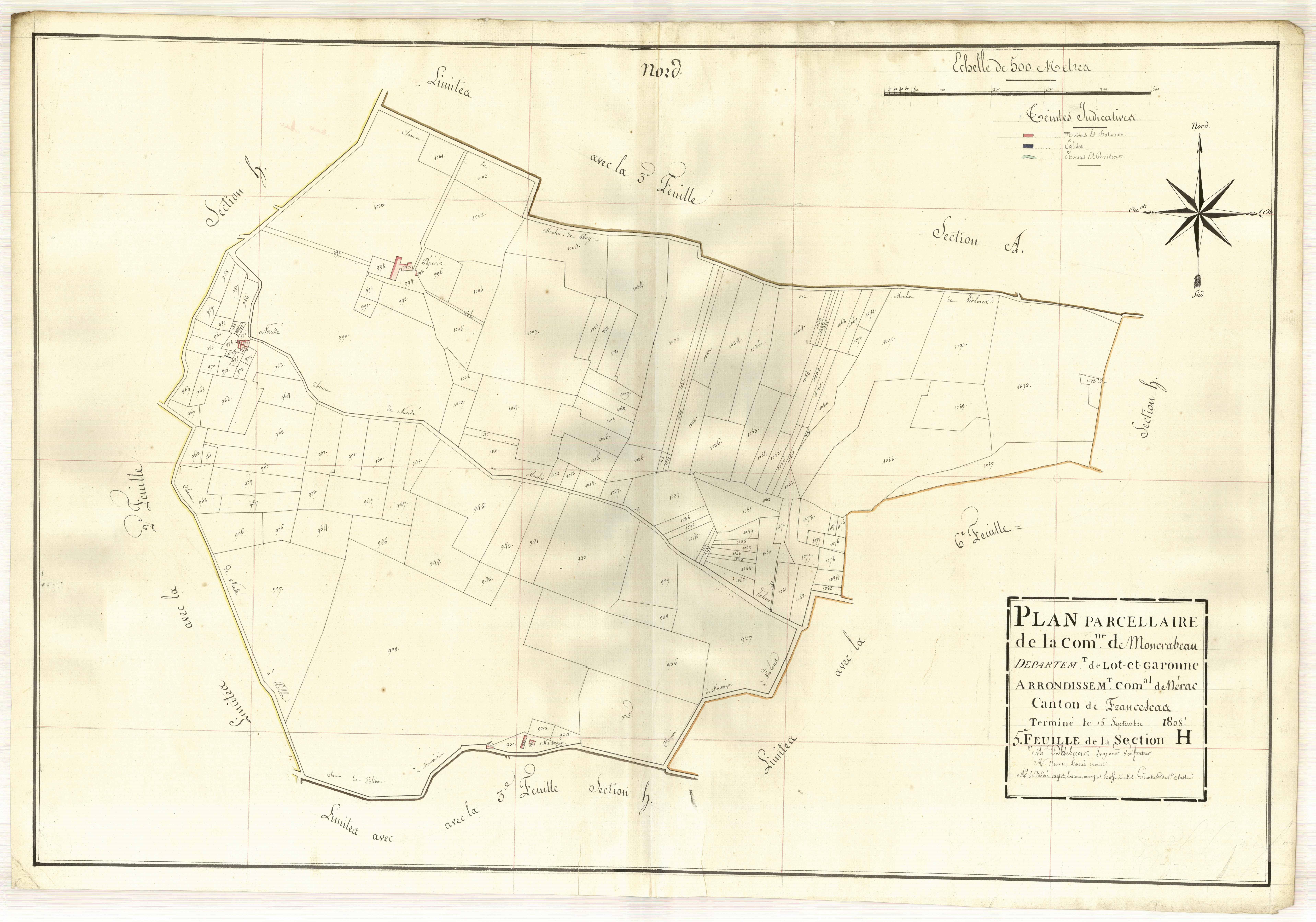 Plan primitif, atlas-H5 Artigues, Moncrabeau