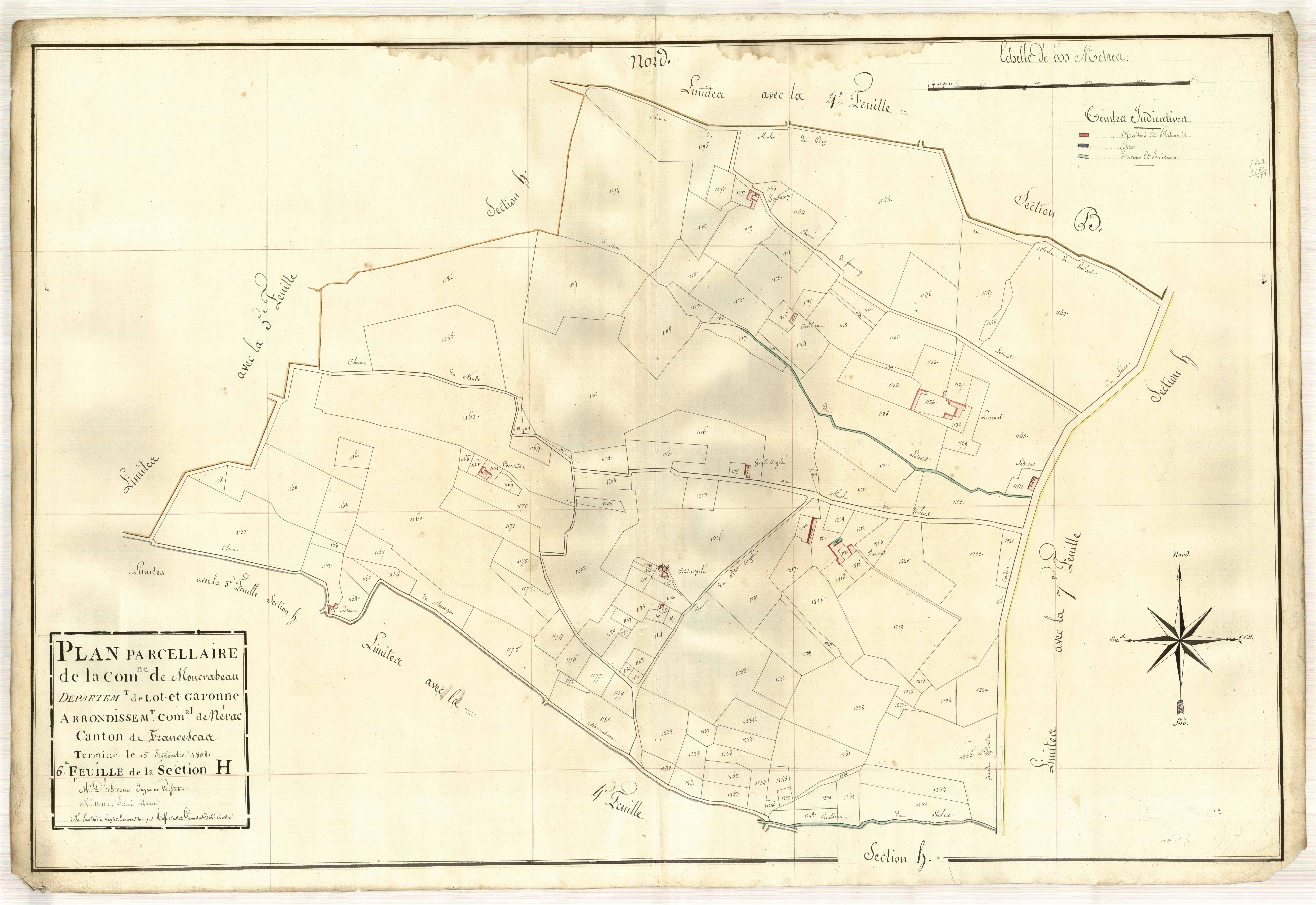 Plan primitif, atlas-H6 Artigues, Moncrabeau