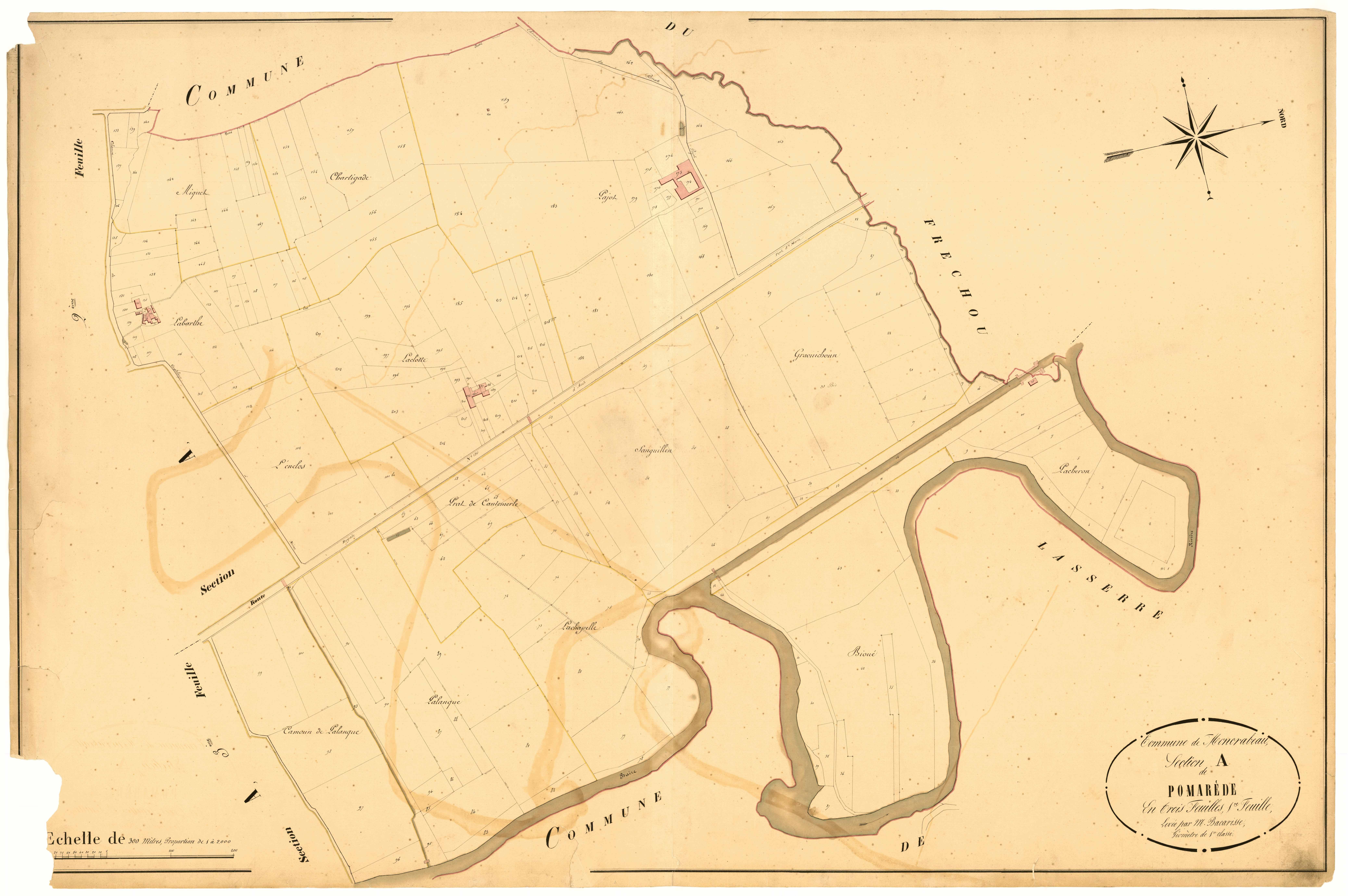 Plan napoléonien, atlas-A1 Pomarède, Moncrabeau