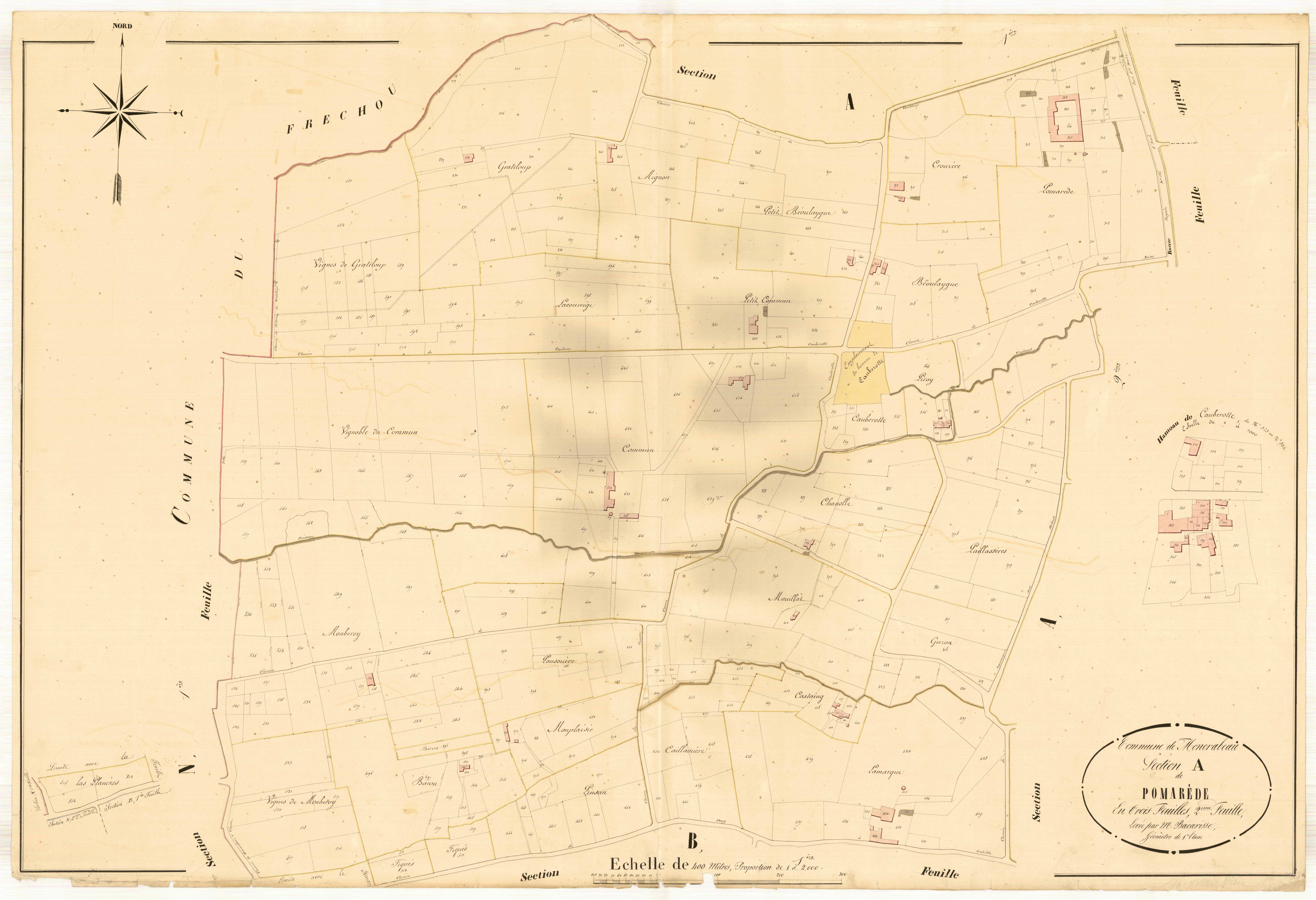 Plan napoléonien, atlas-A2 Pomarède, Moncrabeau