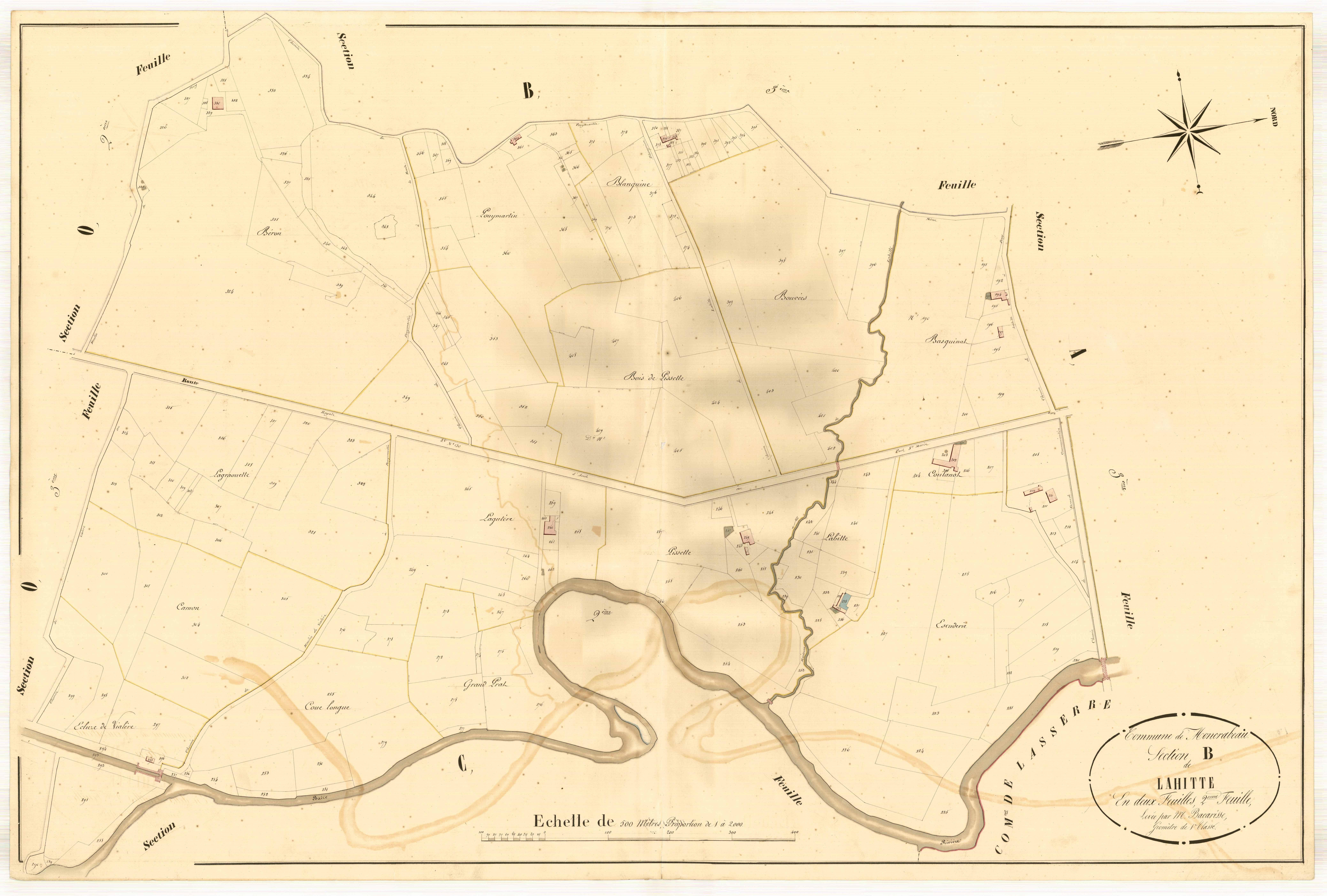 Plan napoléonien, atlas-B2 Lahitte, Moncrabeau