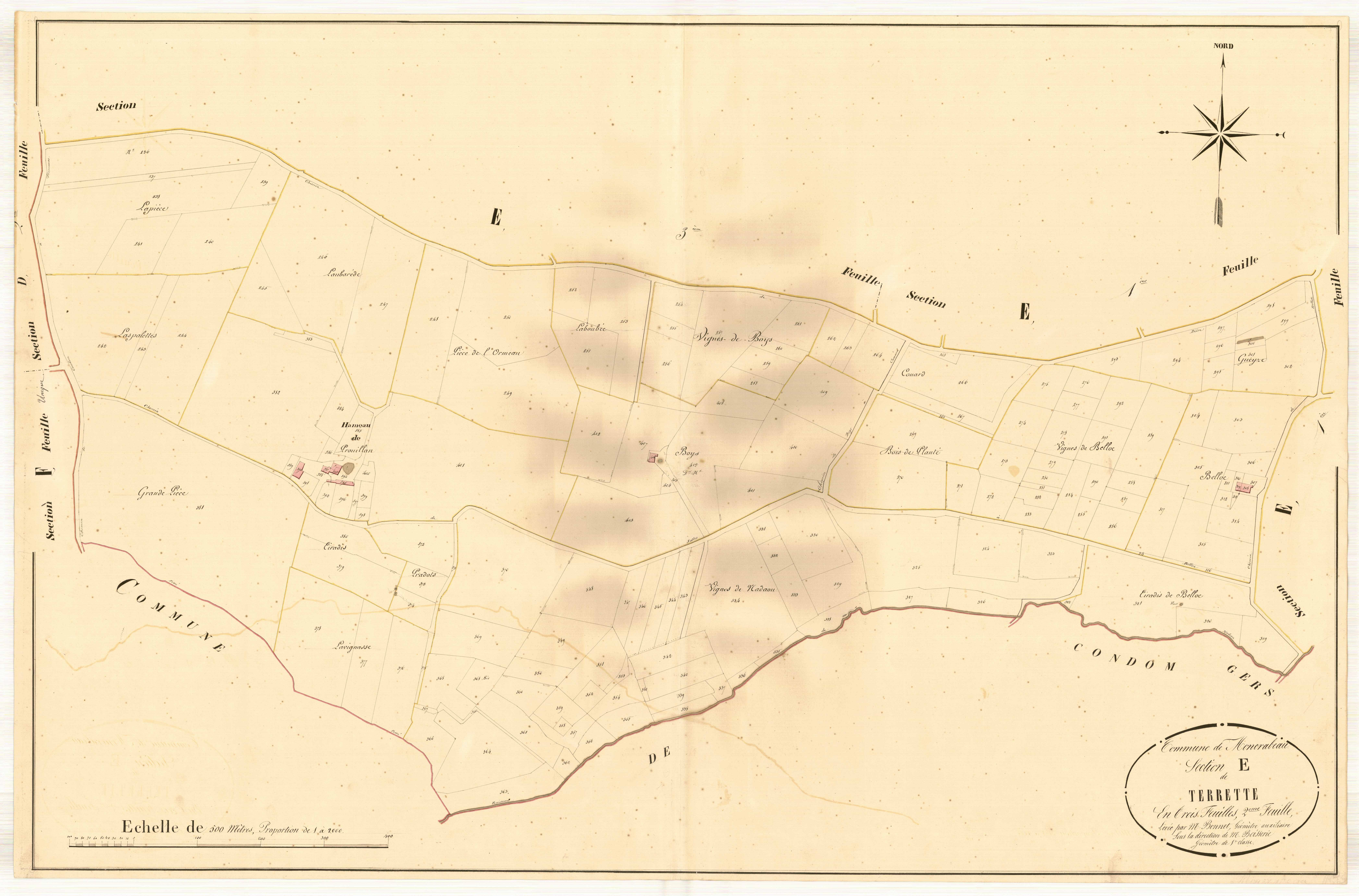 Plan napoléonien, atlas-E2 Terrette, Moncrabeau