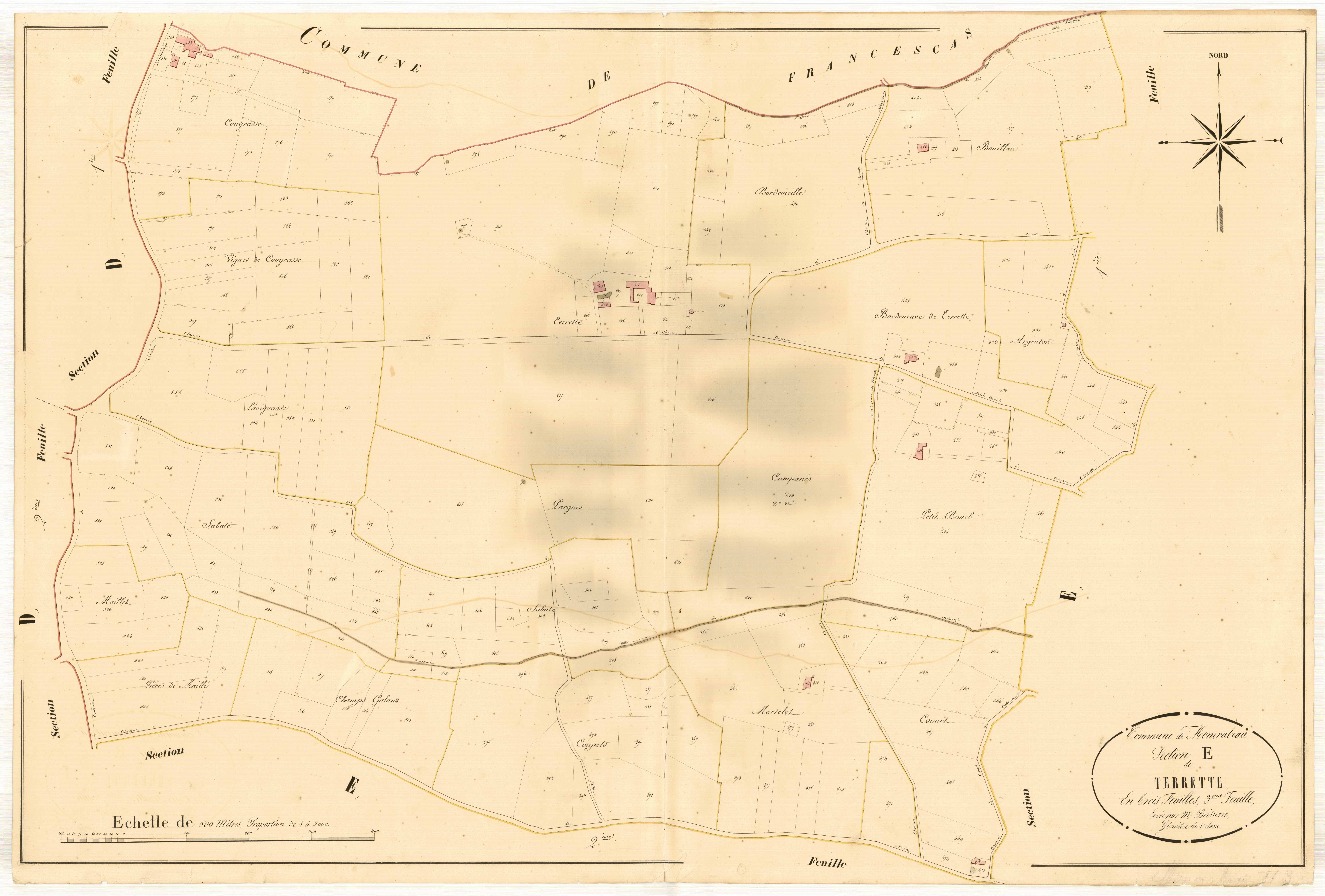 Plan napoléonien, atlas-E3 Terrette, Moncrabeau