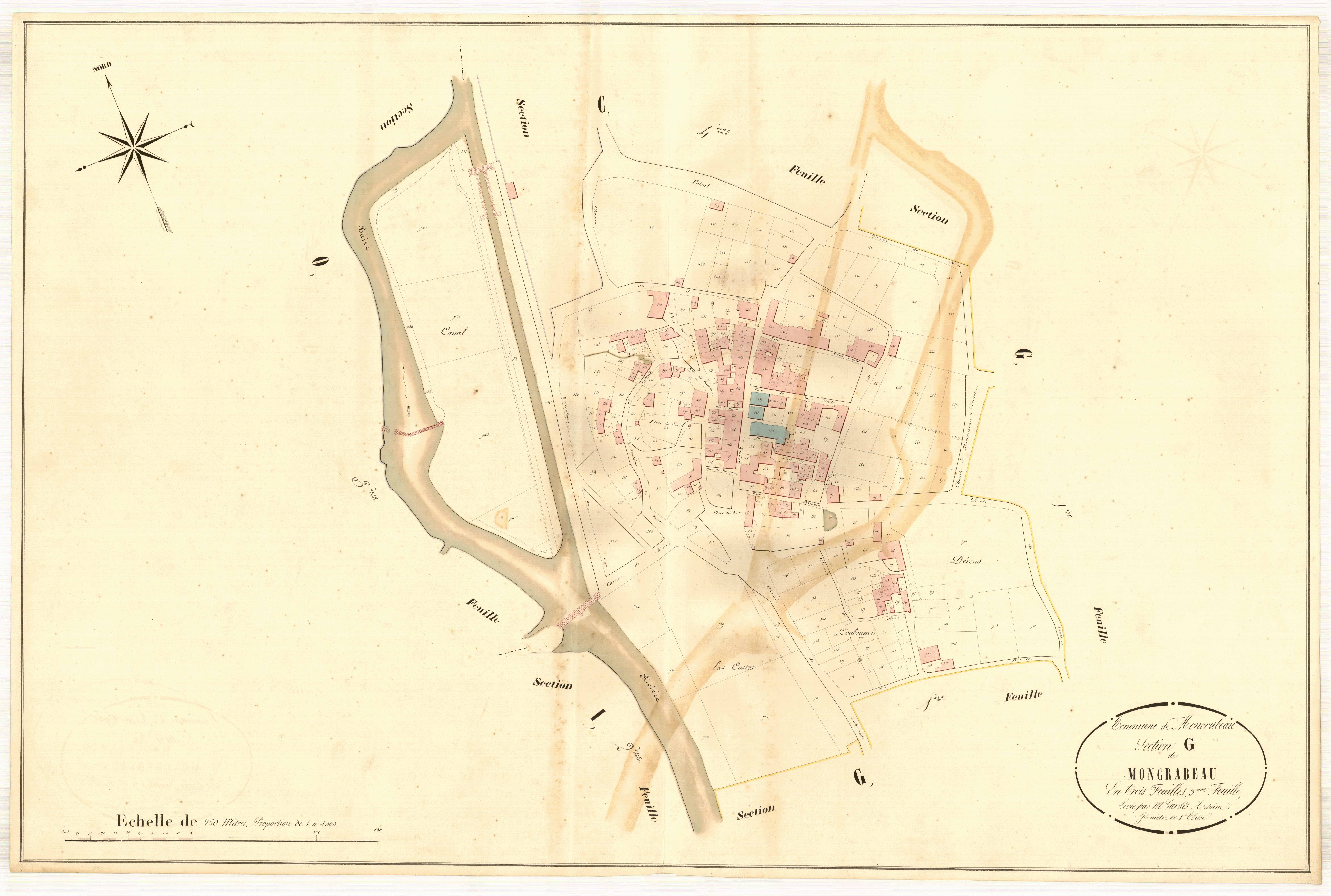 Plan napoléonien, atlas-G3 Moncrabeau, Moncrabeau