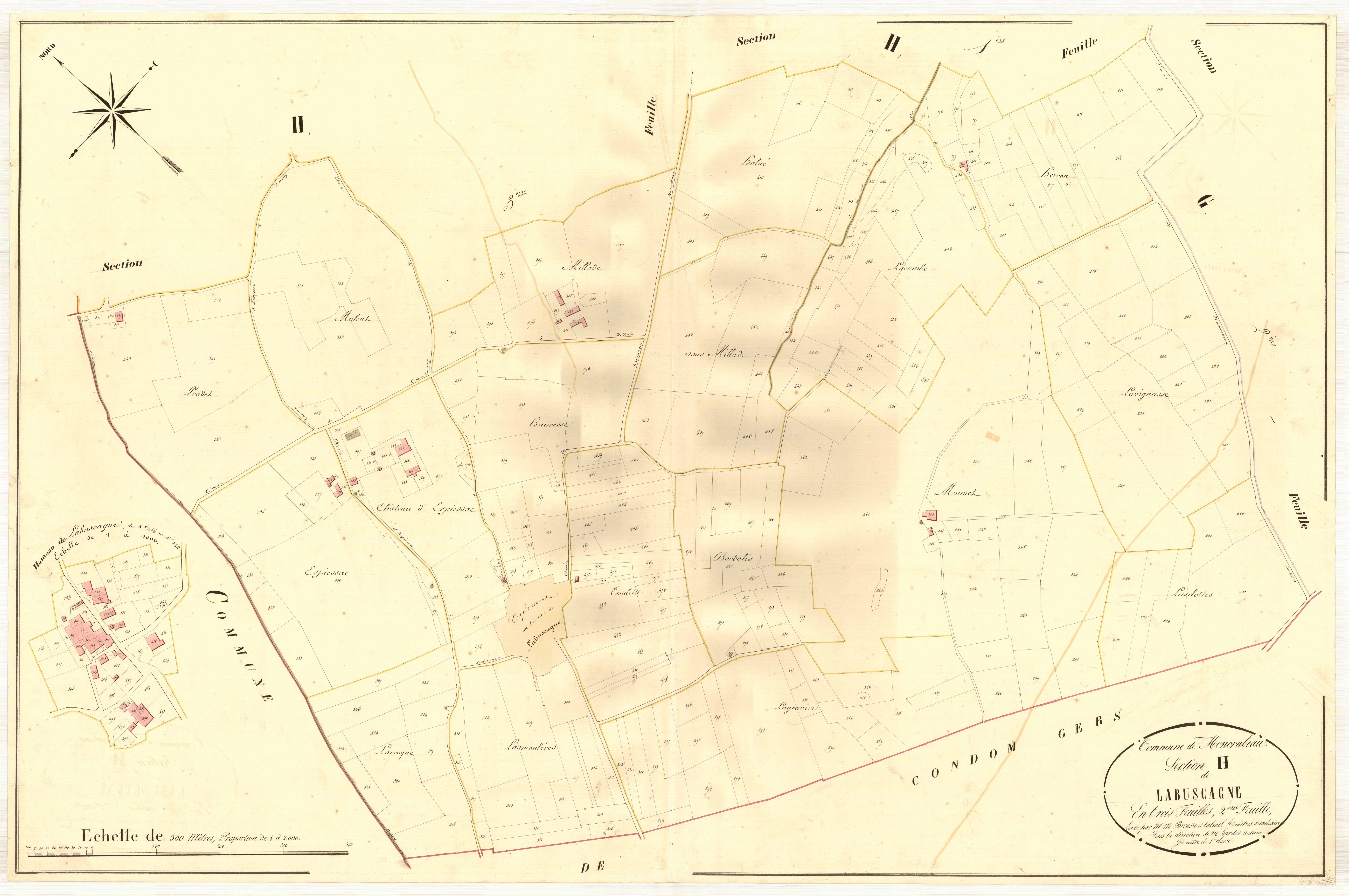 Plan napoléonien, atlas-H2 Labuscagne, Moncrabeau