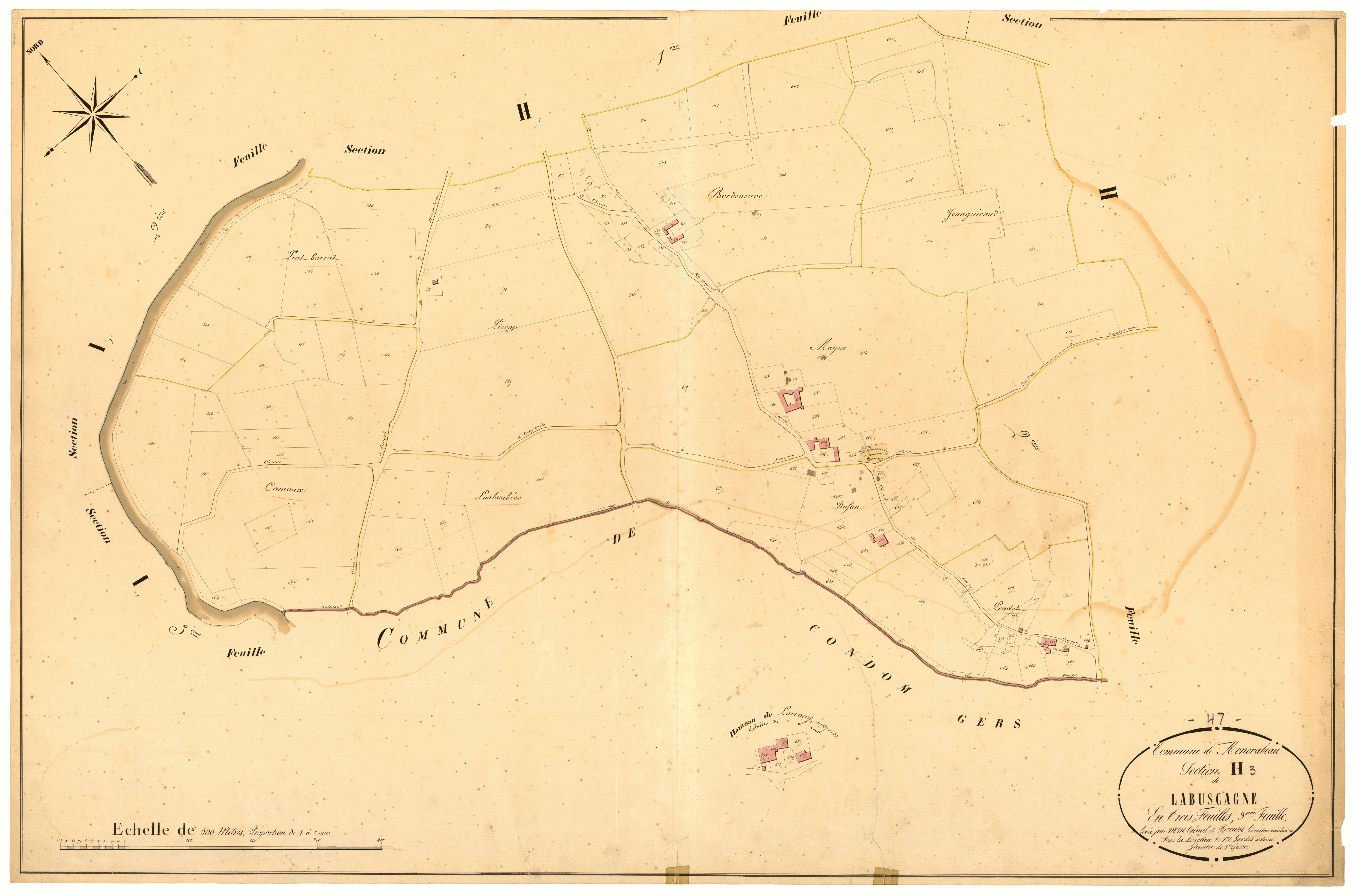 Plan napoléonien, atlas-H3 Labuscagne, Moncrabeau