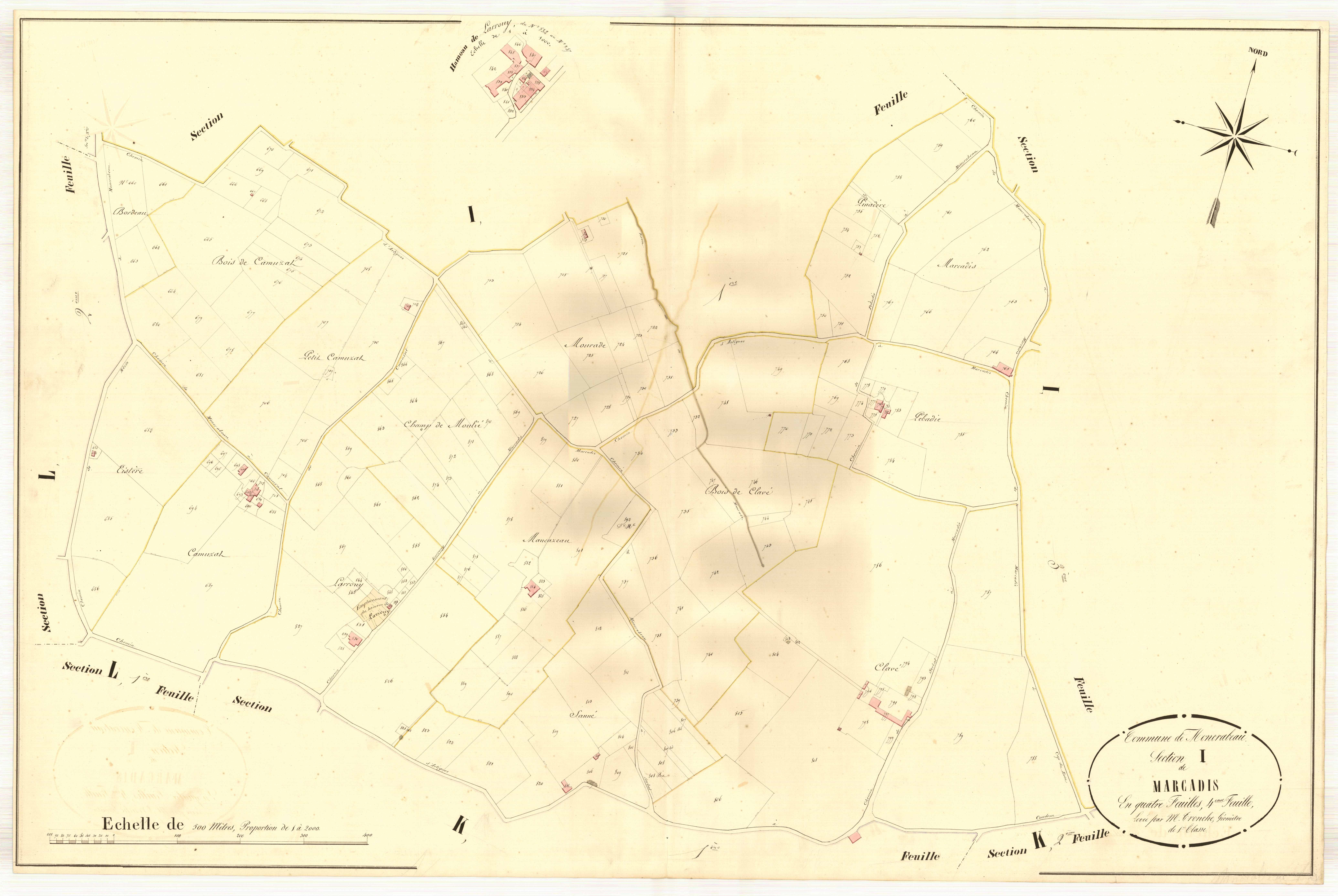 Plan napoléonien, atlas-I4 Marcadis, Moncrabeau
