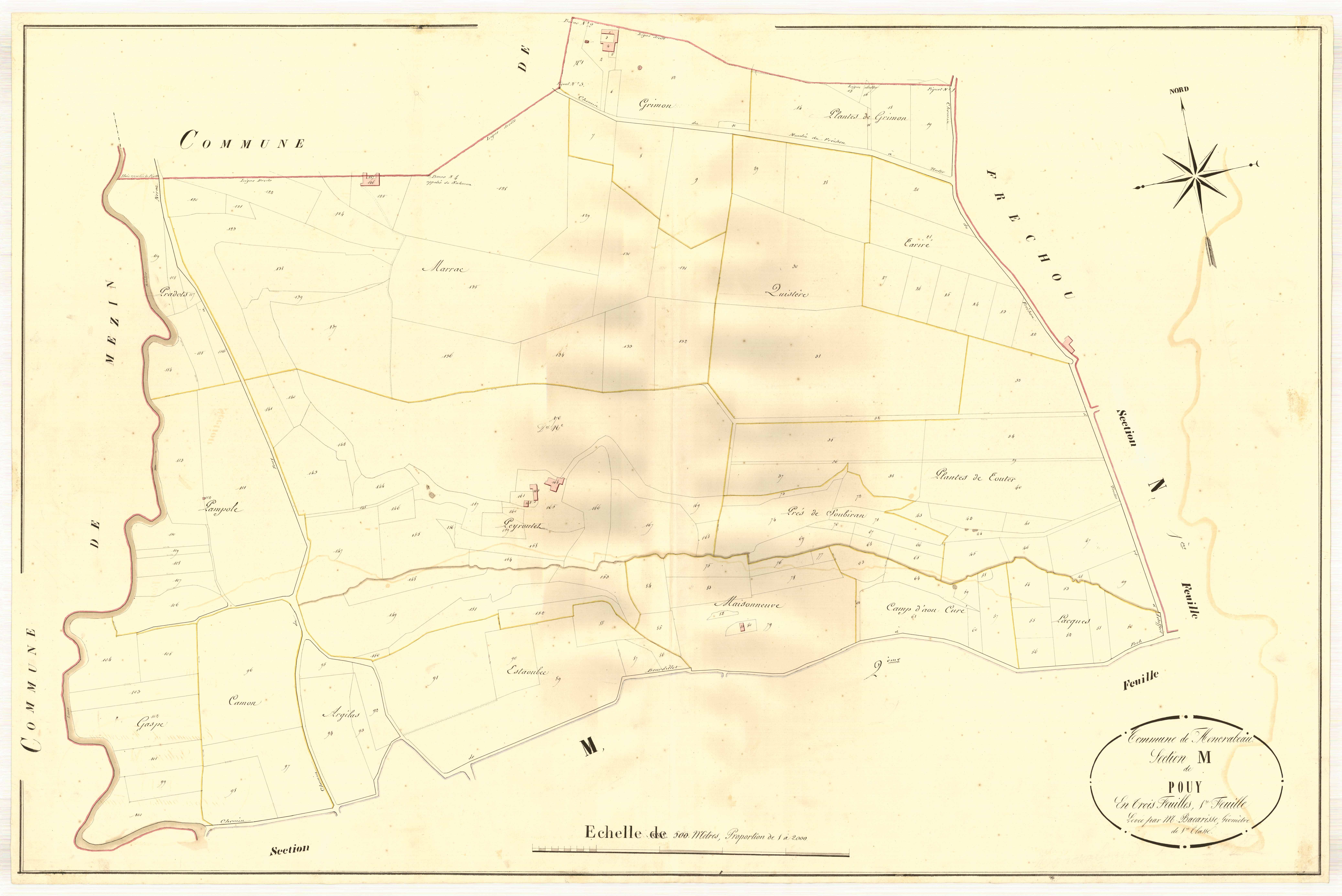 Plan napoléonien, atlas-M1 Pouy, Moncrabeau