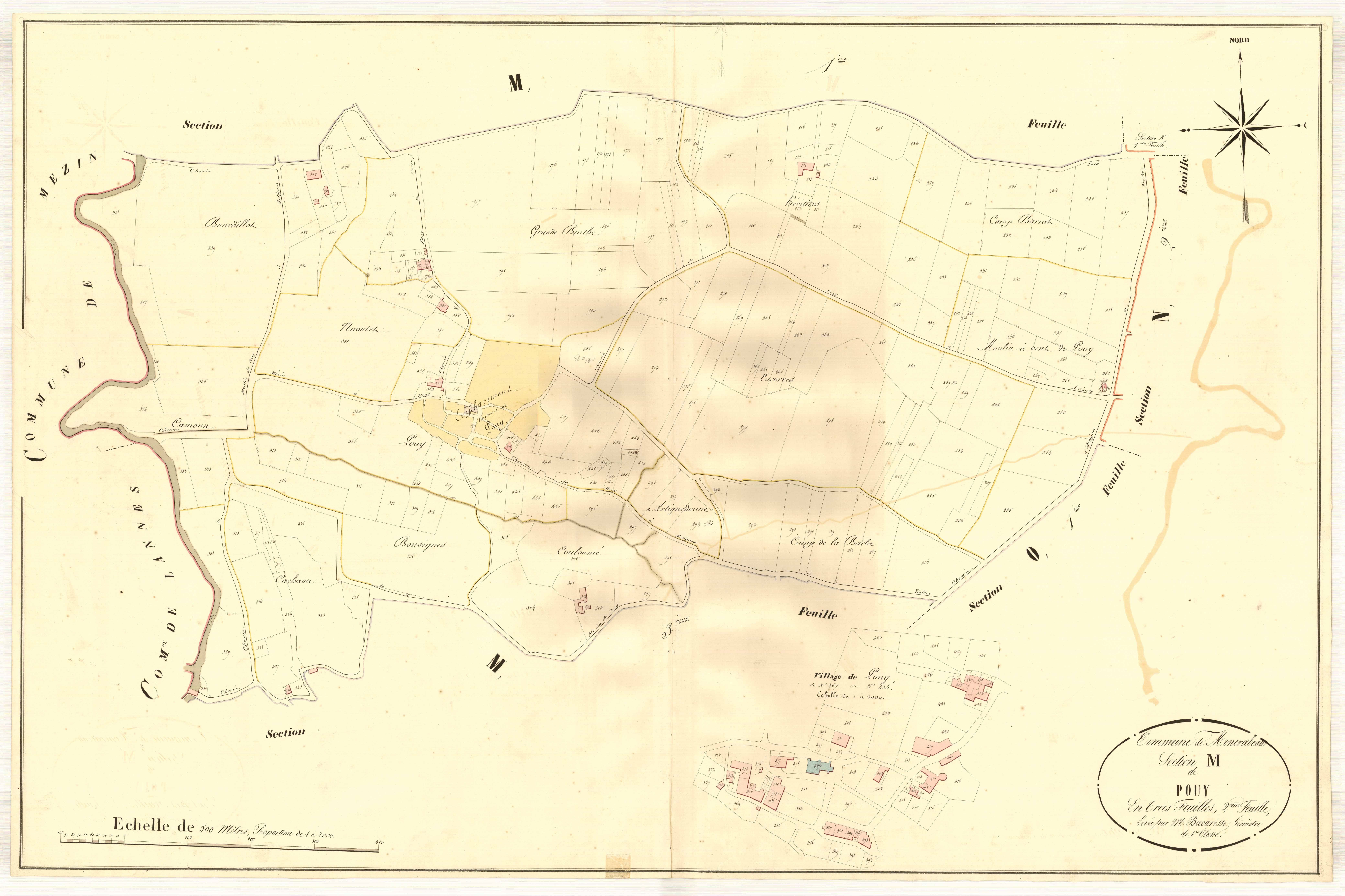 Plan napoléonien, atlas-M2 Pouy, Moncrabeau
