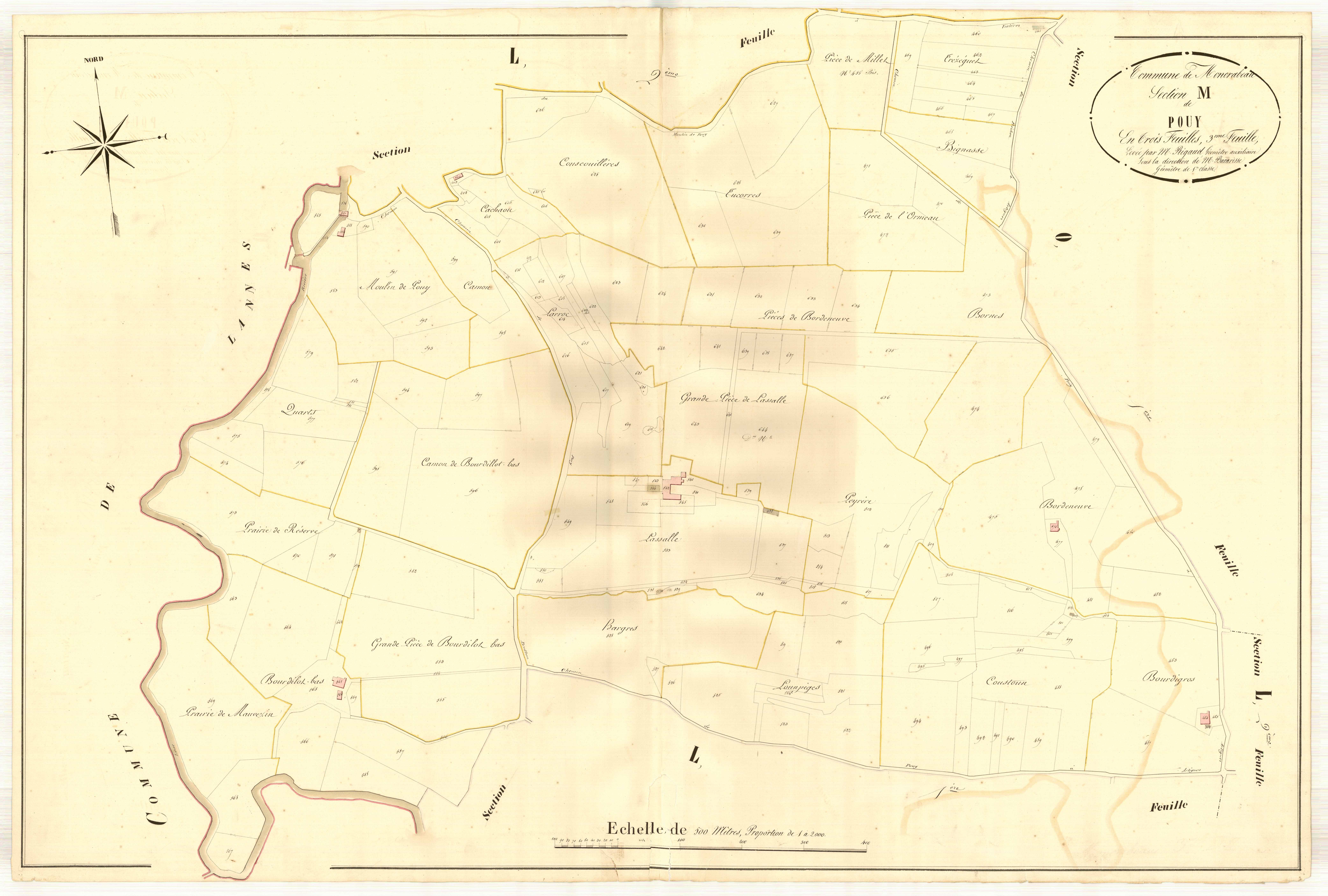 Plan napoléonien, atlas-M3 Pouy, Moncrabeau
