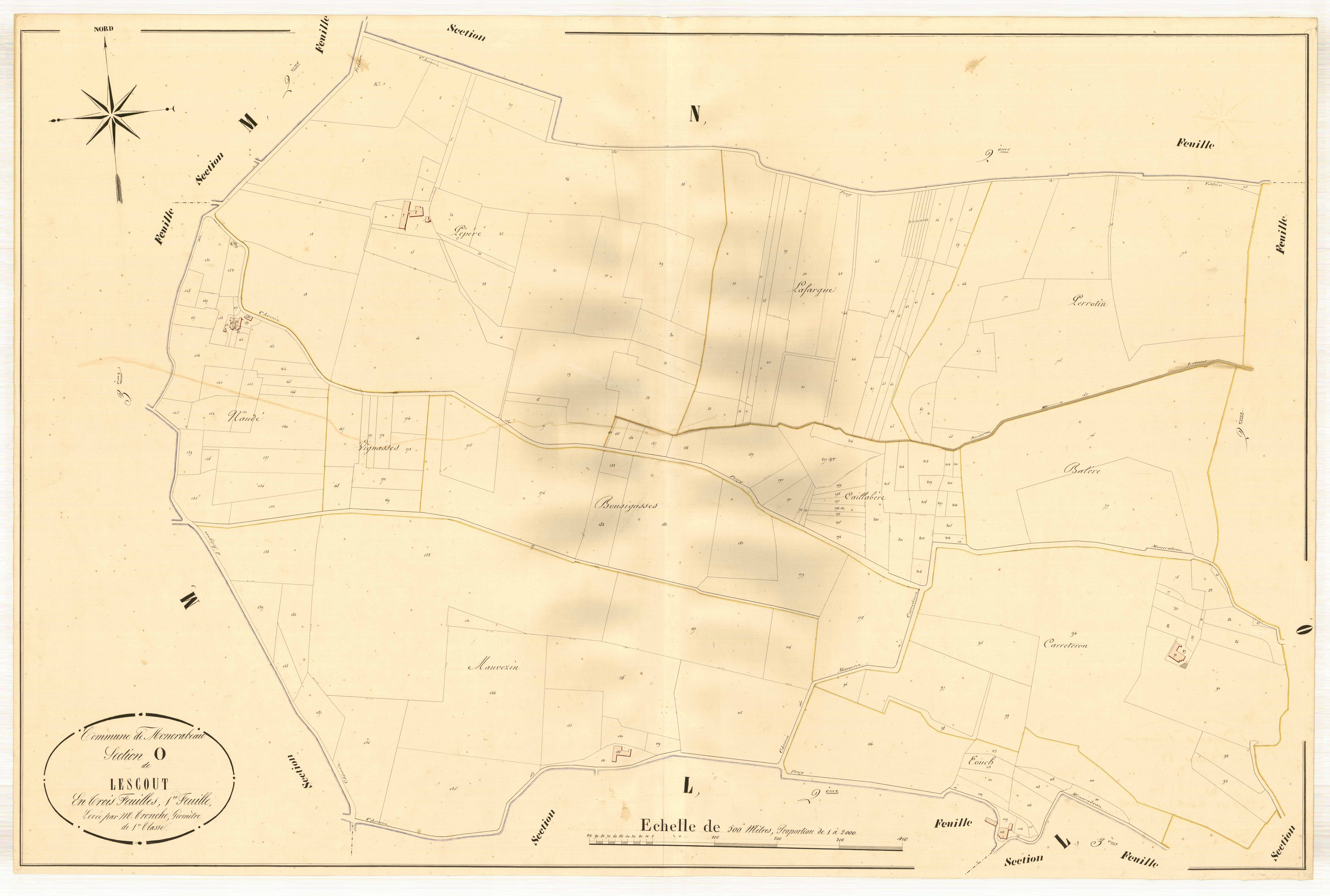Plan napoléonien, atlas-O1 Lescout, Moncrabeau