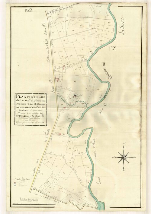 Plan primitif, atlas-B3 Lahite, Moncrabeau