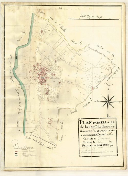 Plan primitif, atlas-E1 Moncrabeau, Moncrabeau