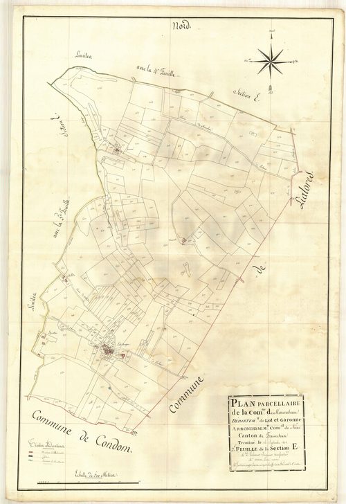Plan primitif, atlas-E2 Moncrabeau, Moncrabeau