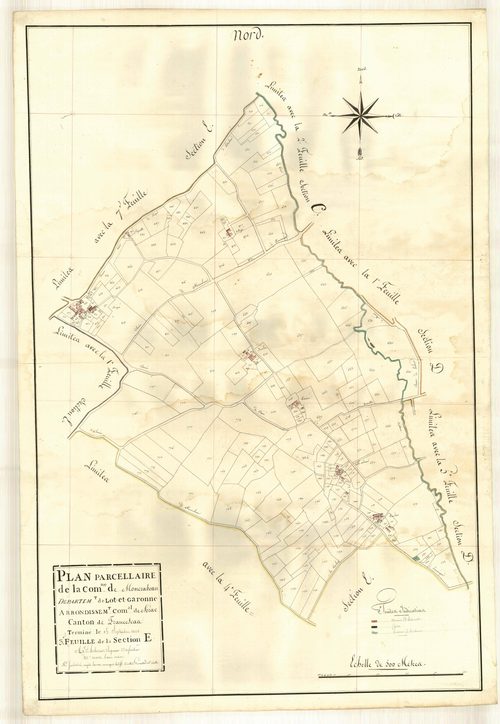 Plan primitif, atlas-E3 Moncrabeau, Moncrabeau