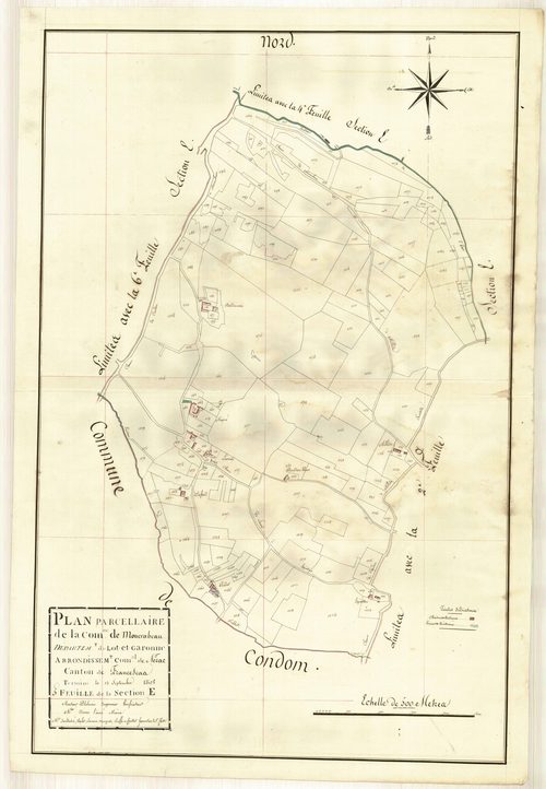 Plan primitif, atlas-E5 Moncrabeau, Moncrabeau