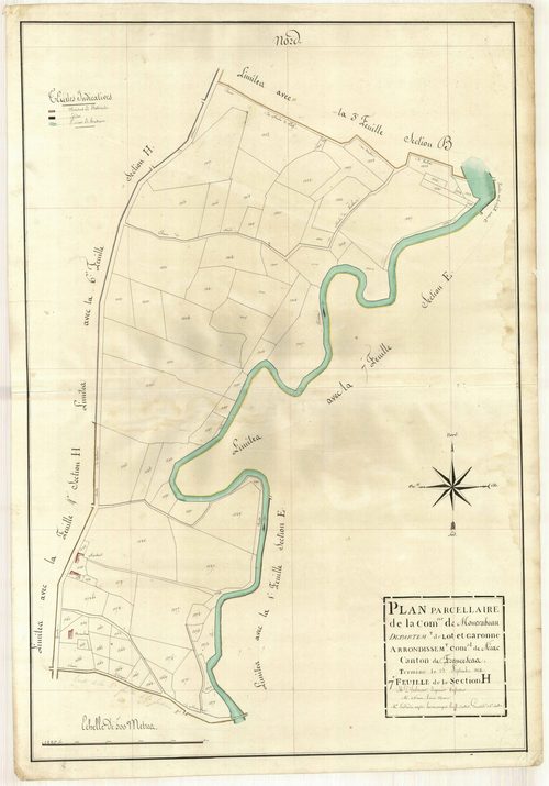 Plan primitif, atlas-H7 Artigues, Moncrabeau