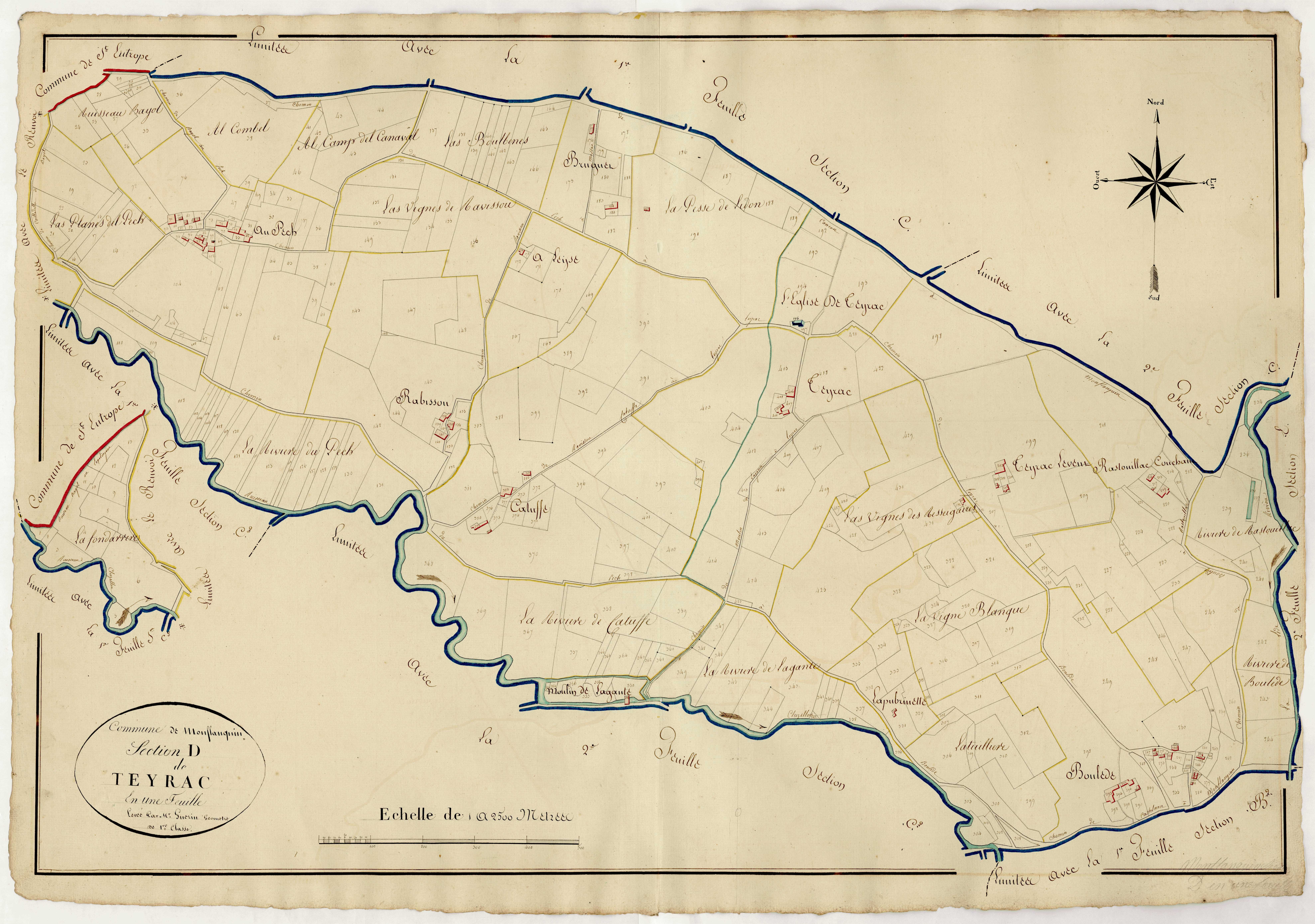 Plan napoléonien, atlas-D Teyrac, Monflanquin