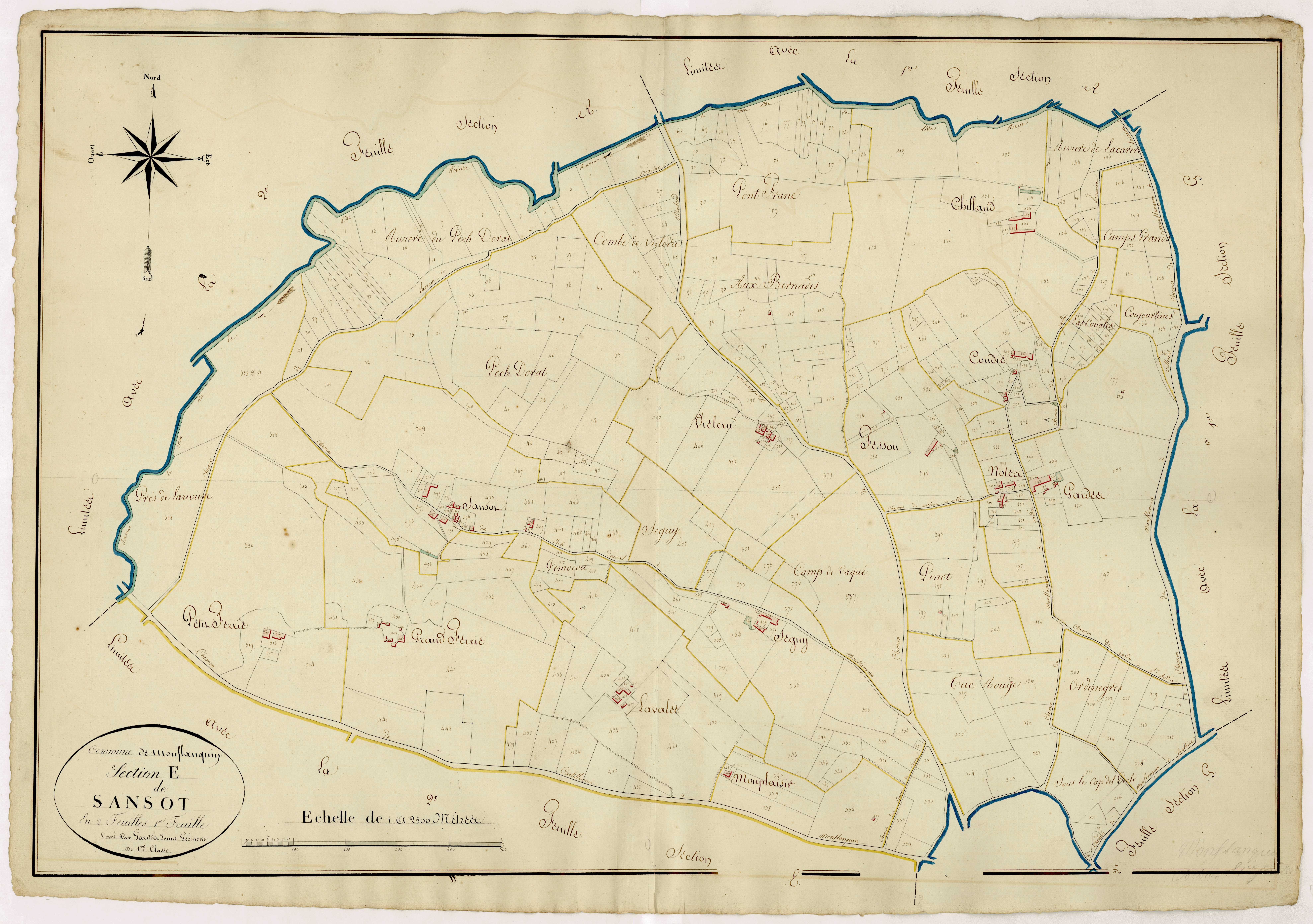 Plan napoléonien, atlas-E1 Sansot, Monflanquin