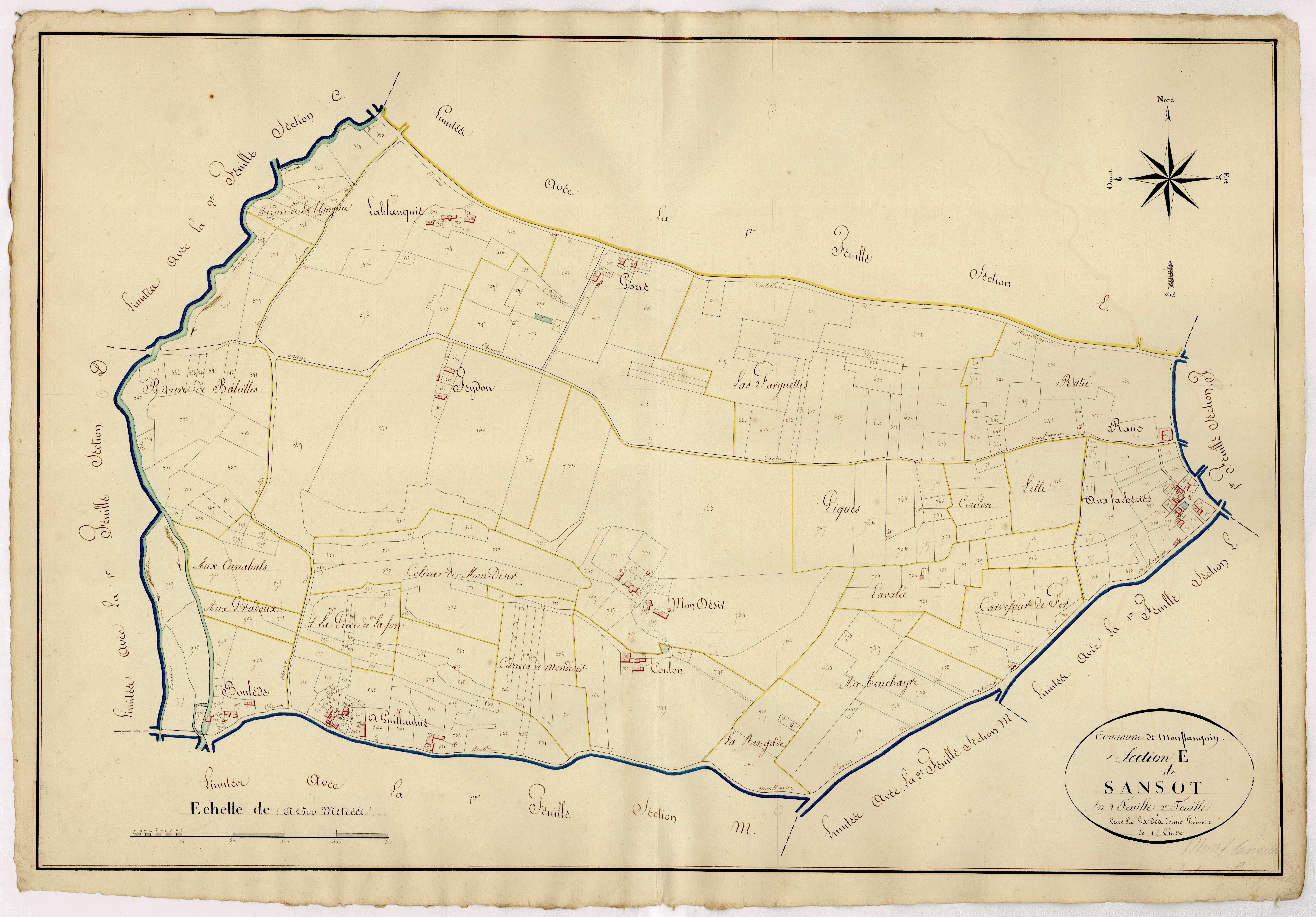 Plan napoléonien, atlas-E2 Sansot, Monflanquin