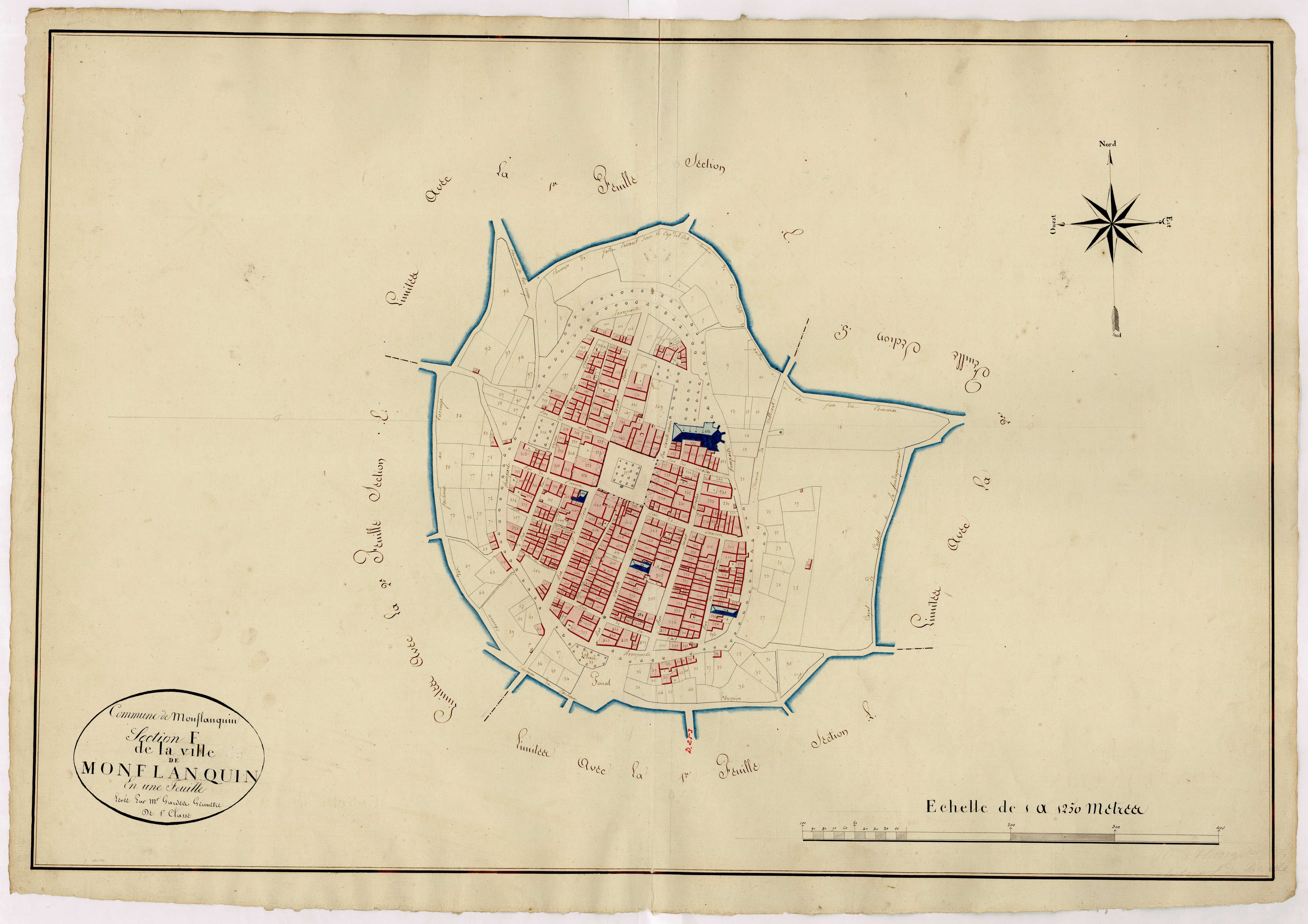 Plan napoléonien, atlas-F La Ville, Monflanquin