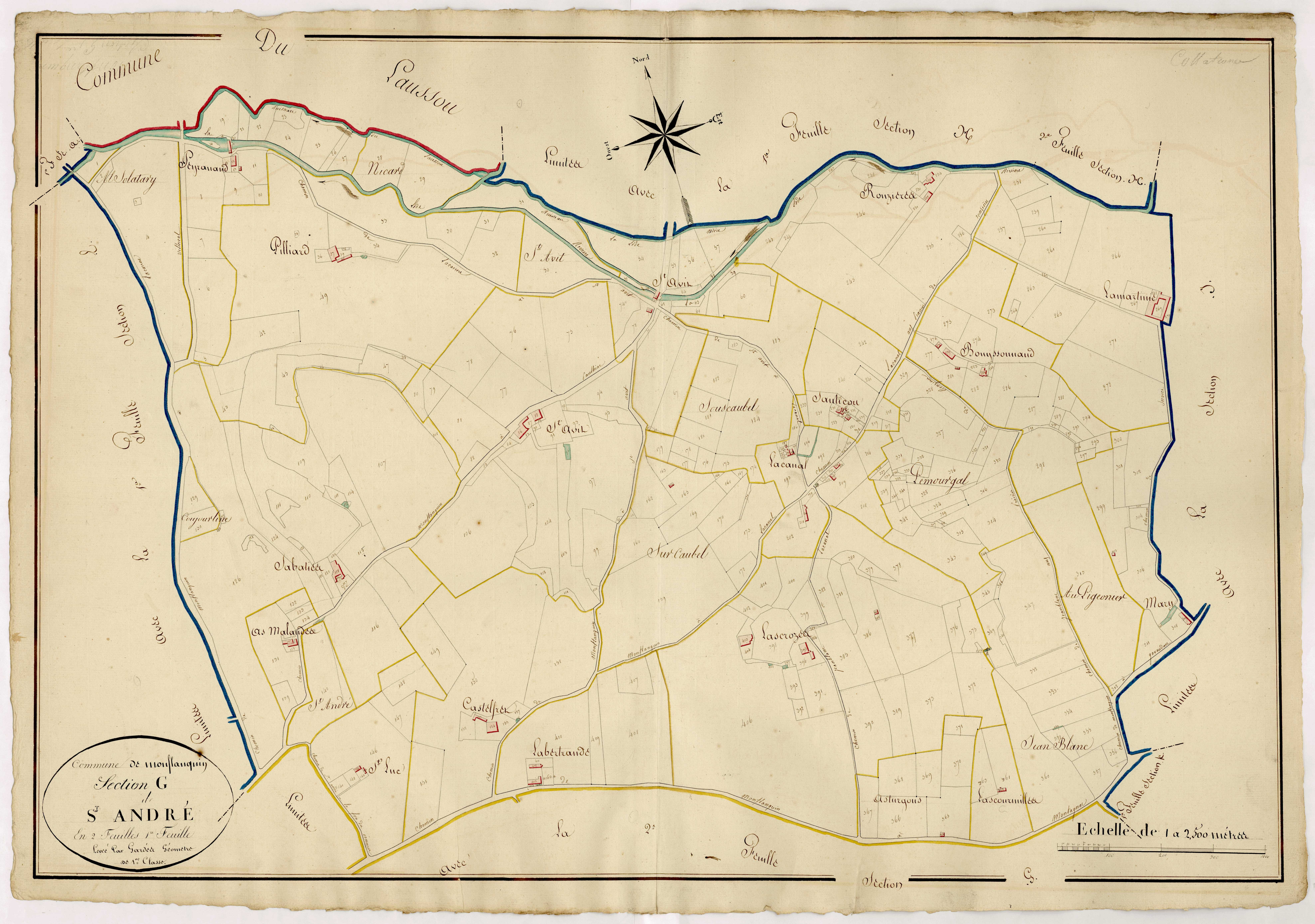 Plan napoléonien, atlas-G1 Saint-André, Monflanquin