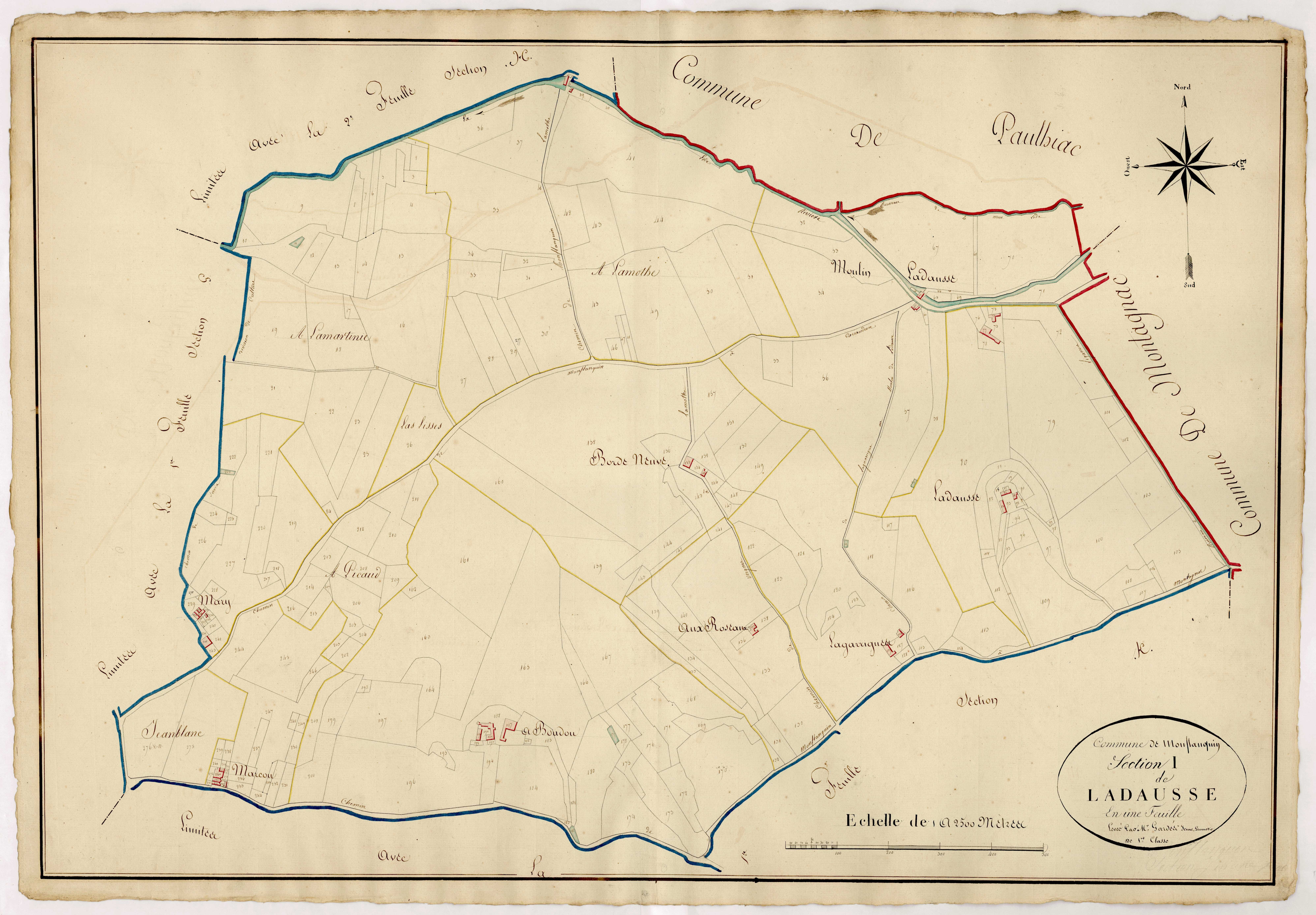 Plan napoléonien, atlas-I Ladausse, Monflanquin