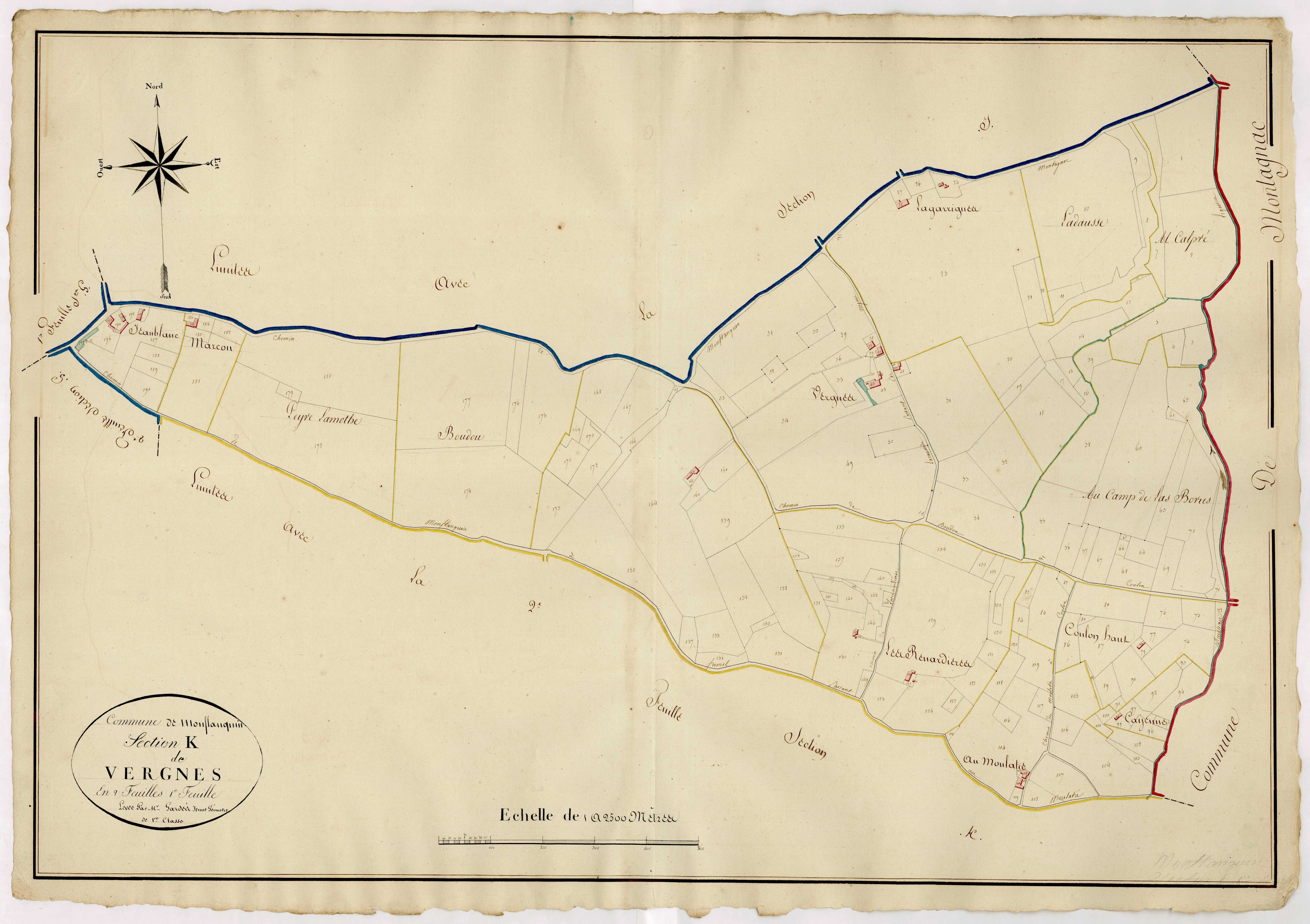 Plan napoléonien, atlas-K1 Vergnes, Monflanquin