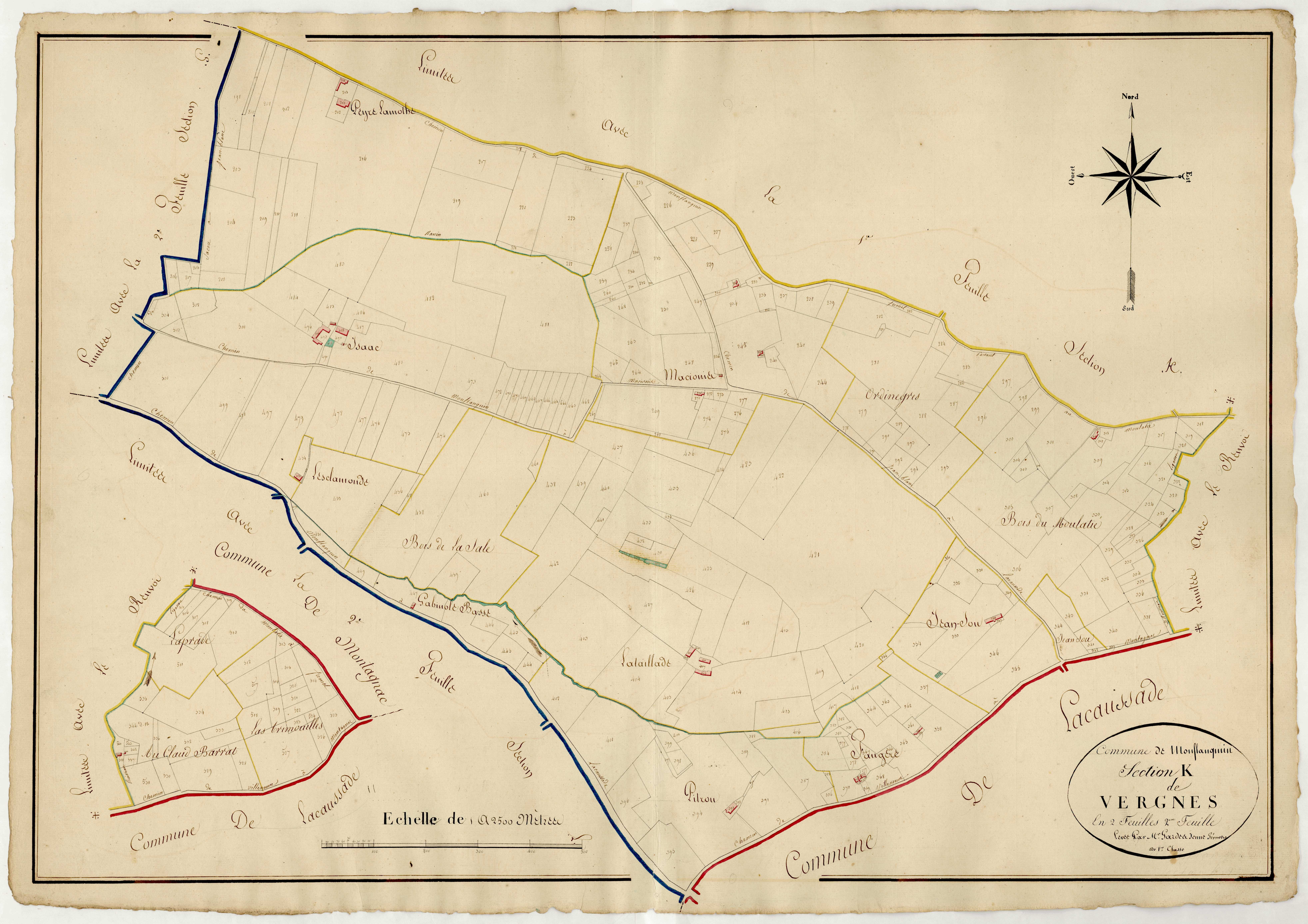 Plan napoléonien, atlas-K2 Vergnes, Monflanquin